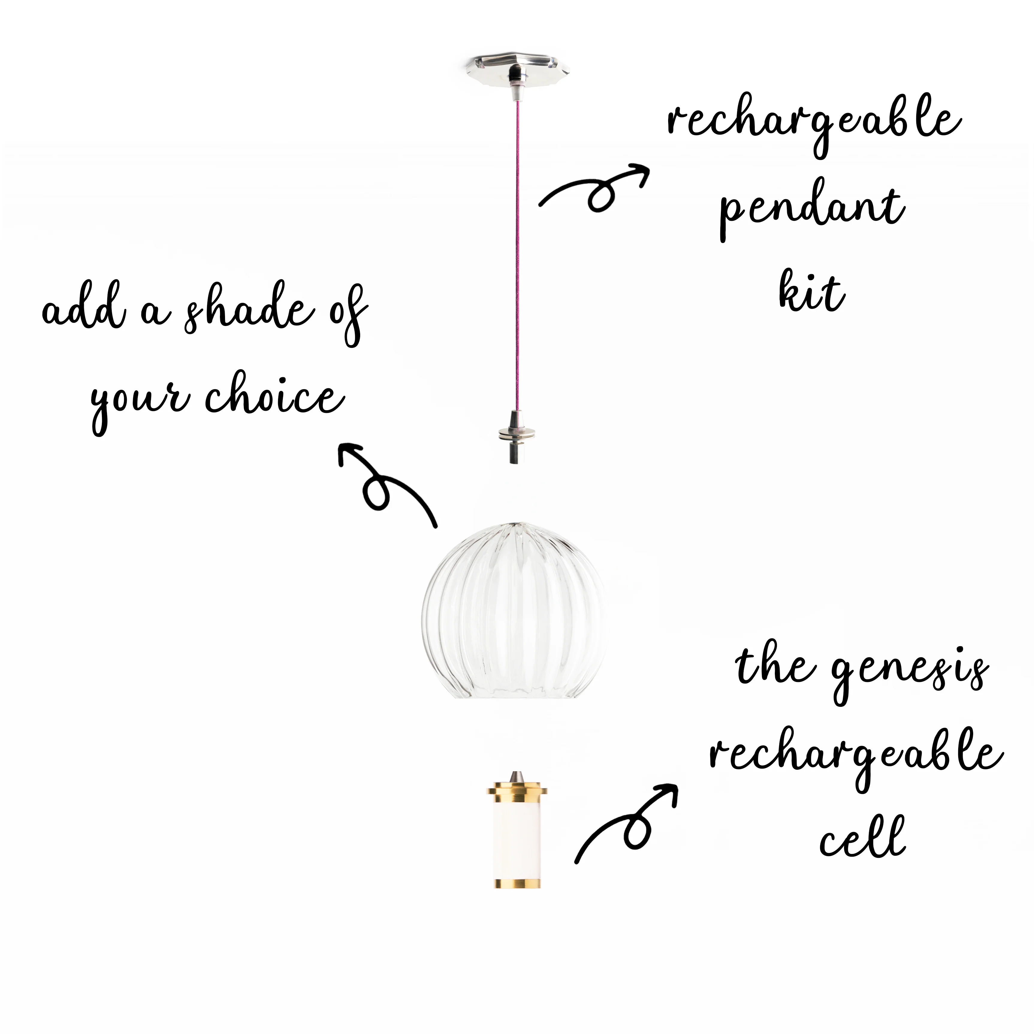 Insignia rechargeable pendant kit in antique silver - Image 4