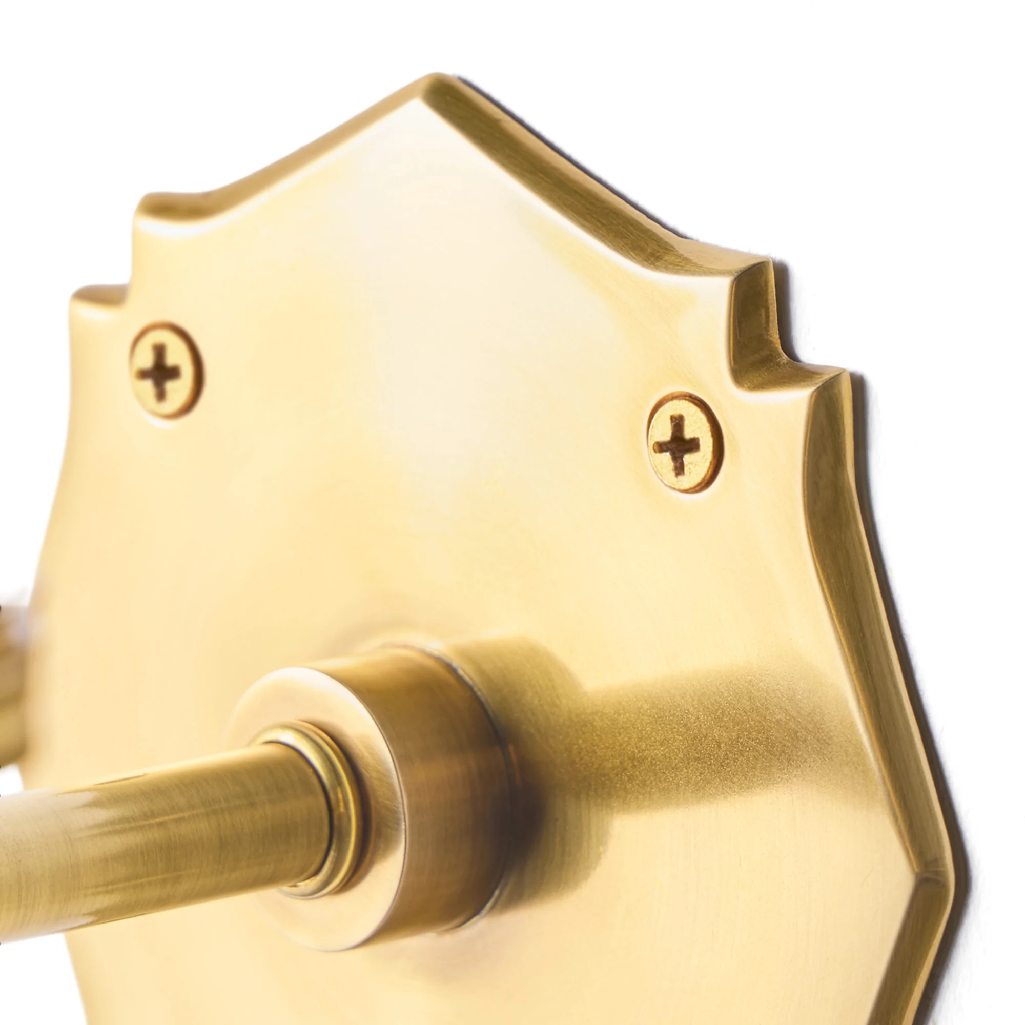 double insignia wall fitting in antique brass - Image 5