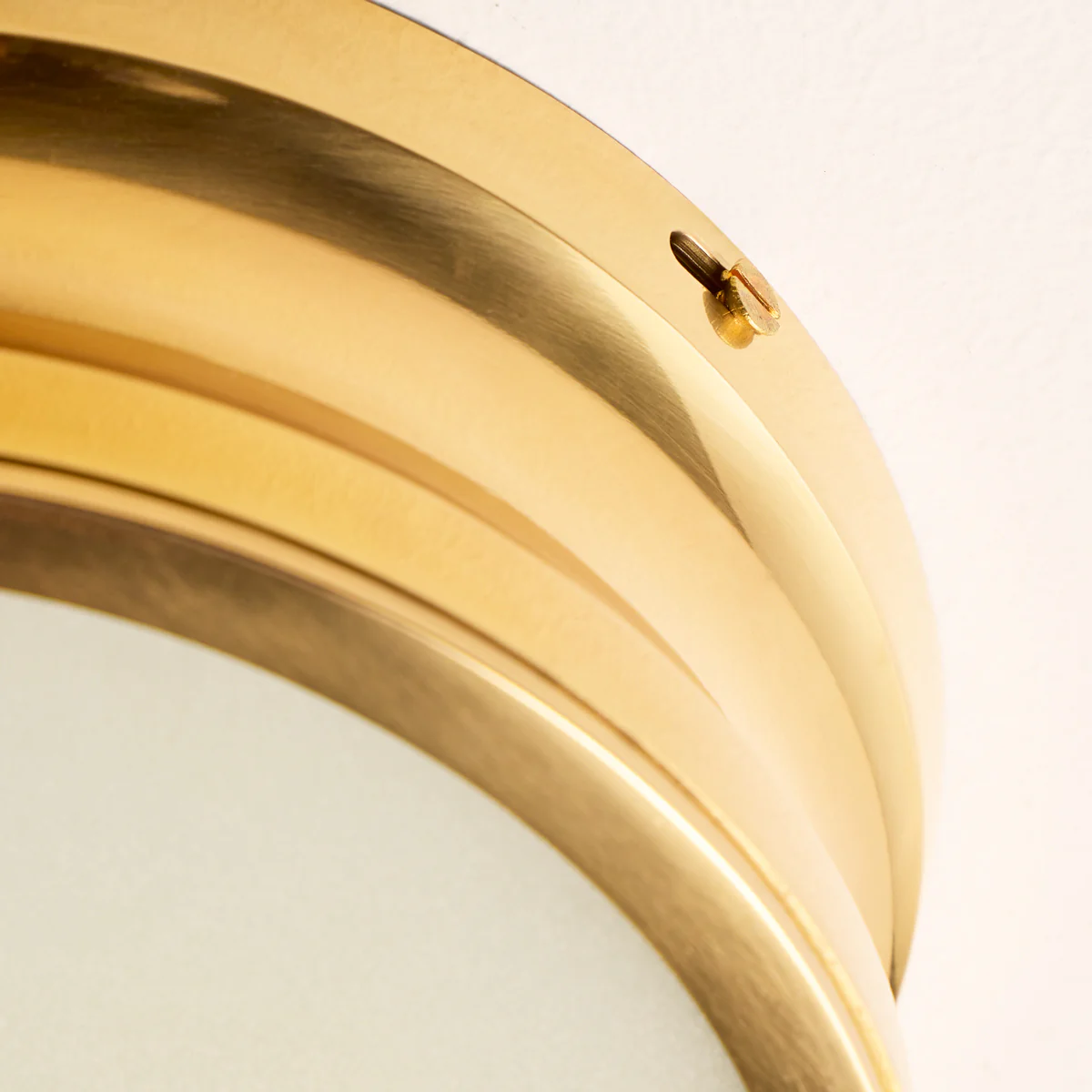 Blanchard IP44 flush ceiling light in brass and glass - Image 6