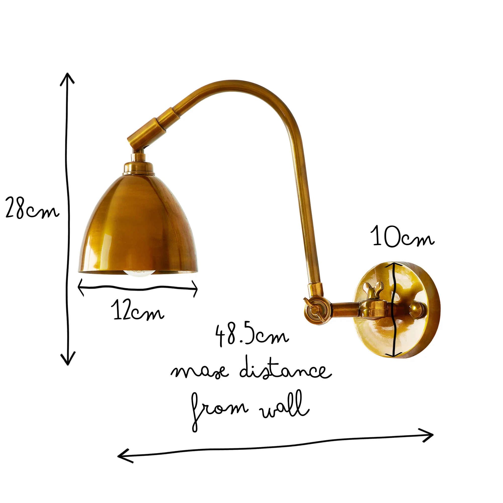 Jasmine Wall Light in Antiqued Brass - Image 9