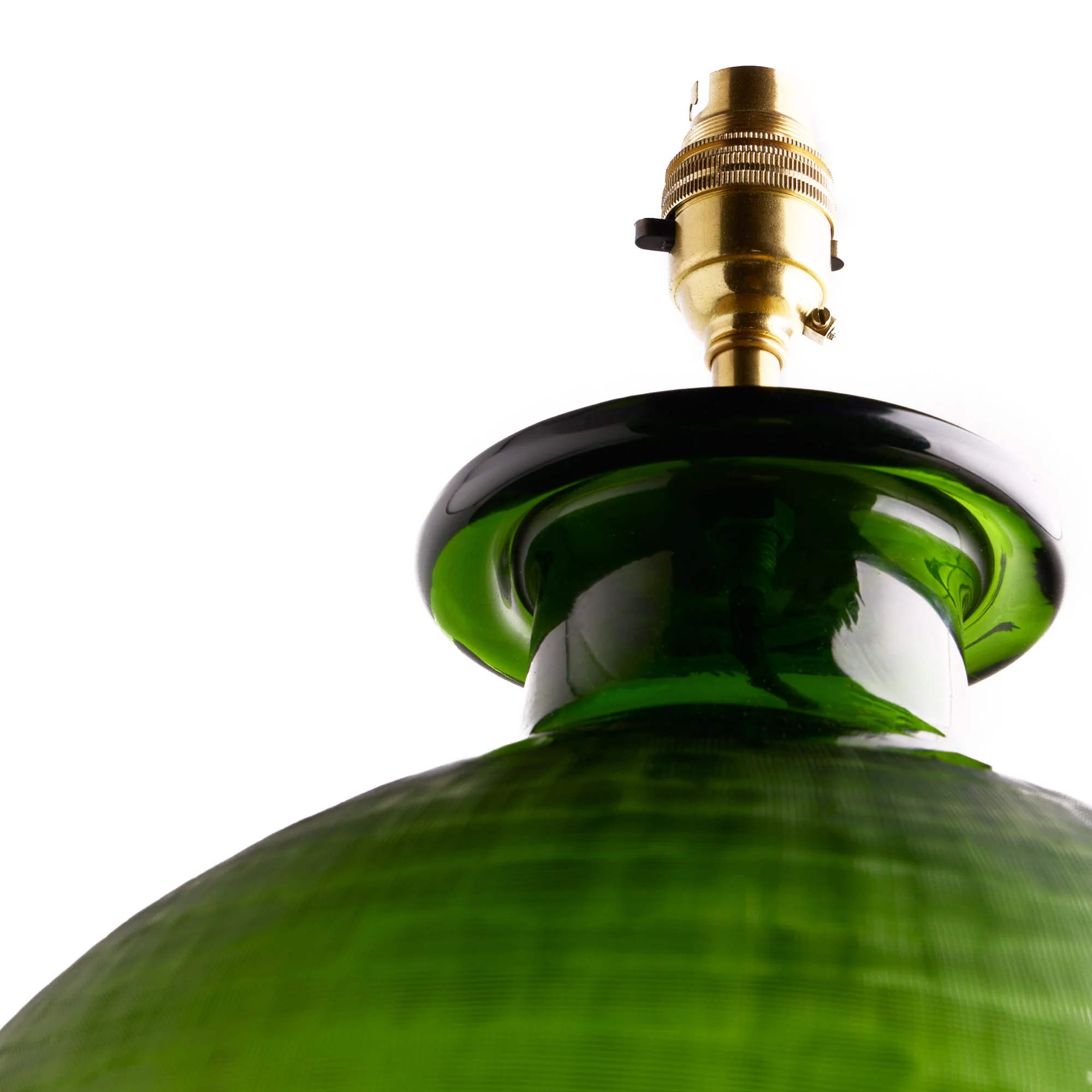 Jeanne table lamp in etched green glass - Image 3