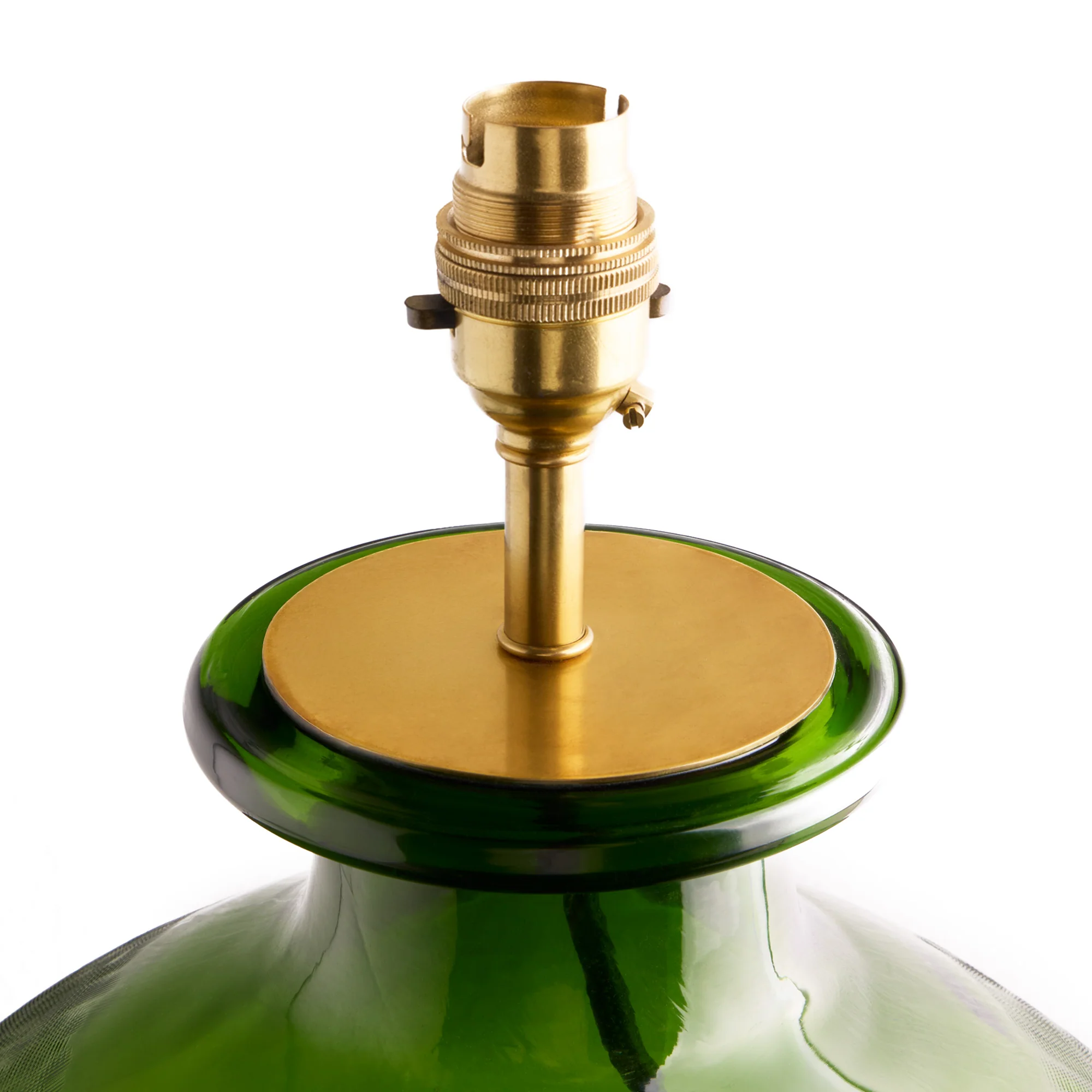 Jeanne table lamp in etched green glass - Image 5
