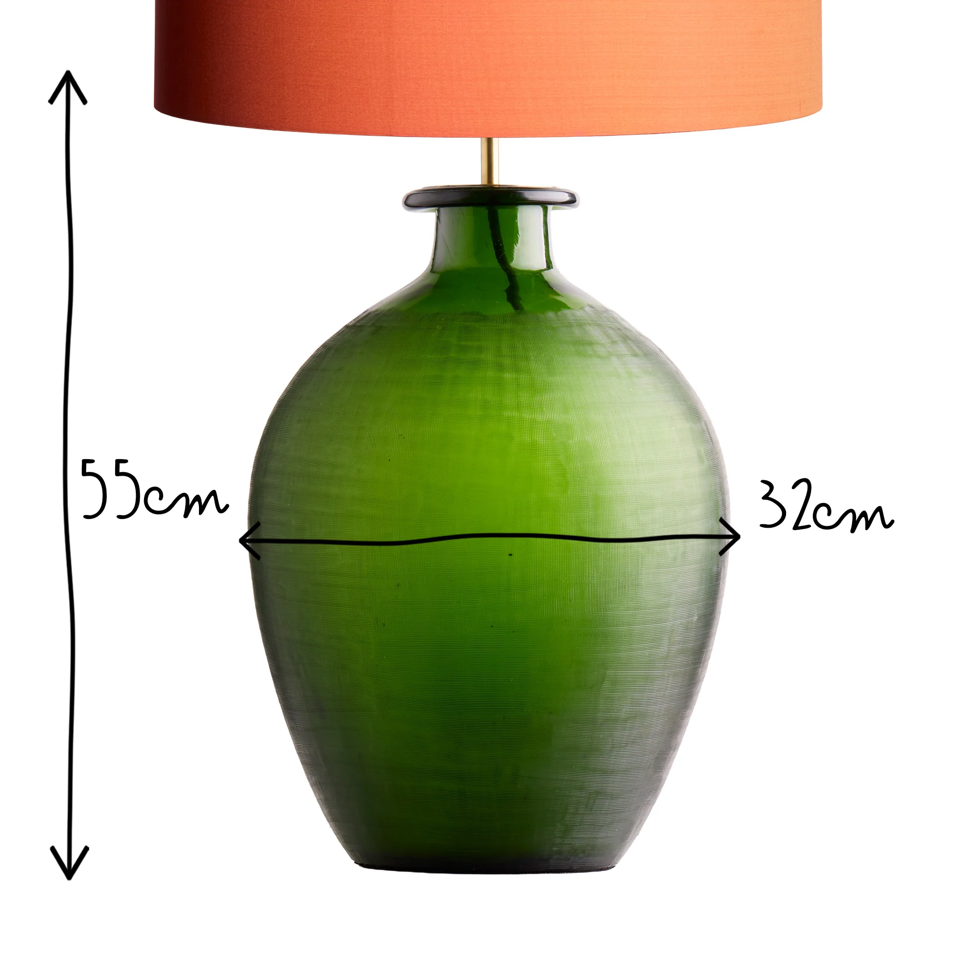 Jeanne table lamp in etched green glass - Image 7