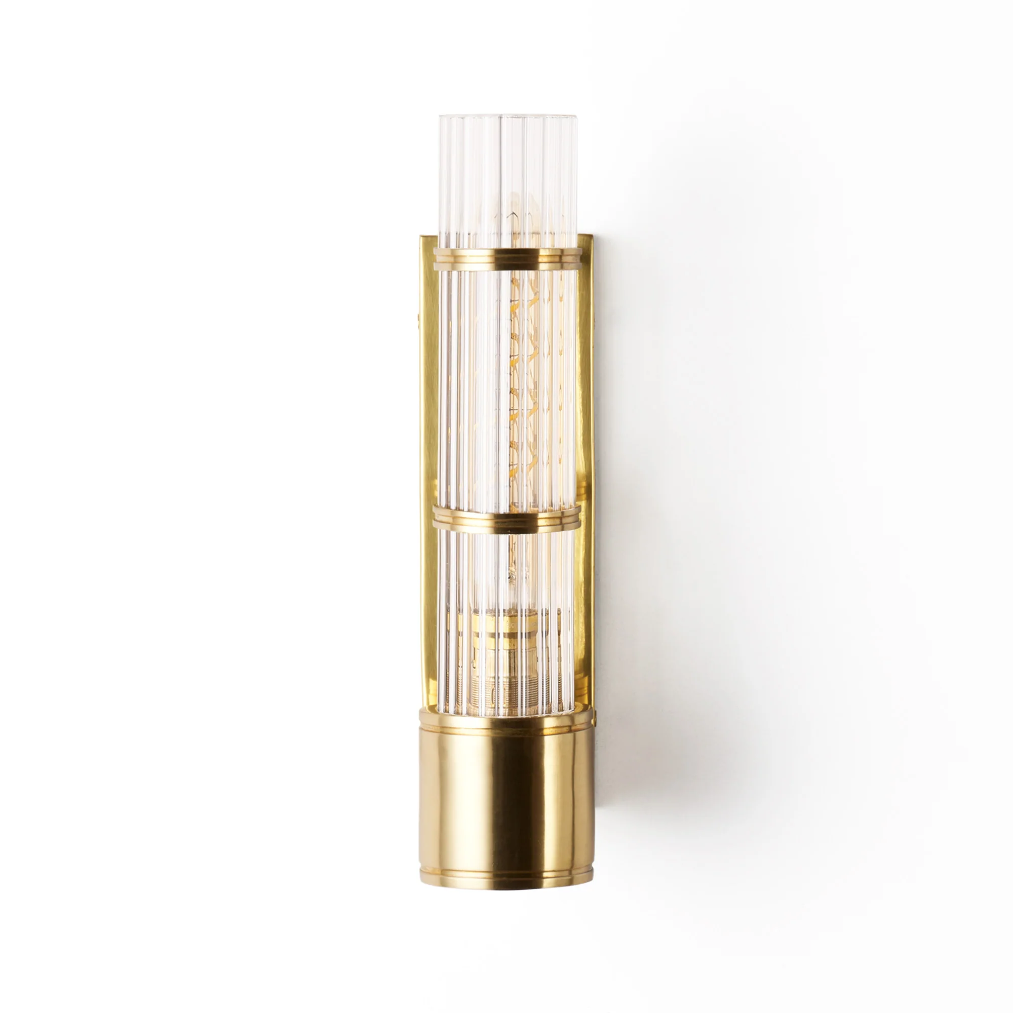 Jet wall light in brass and clear glass - Image 9