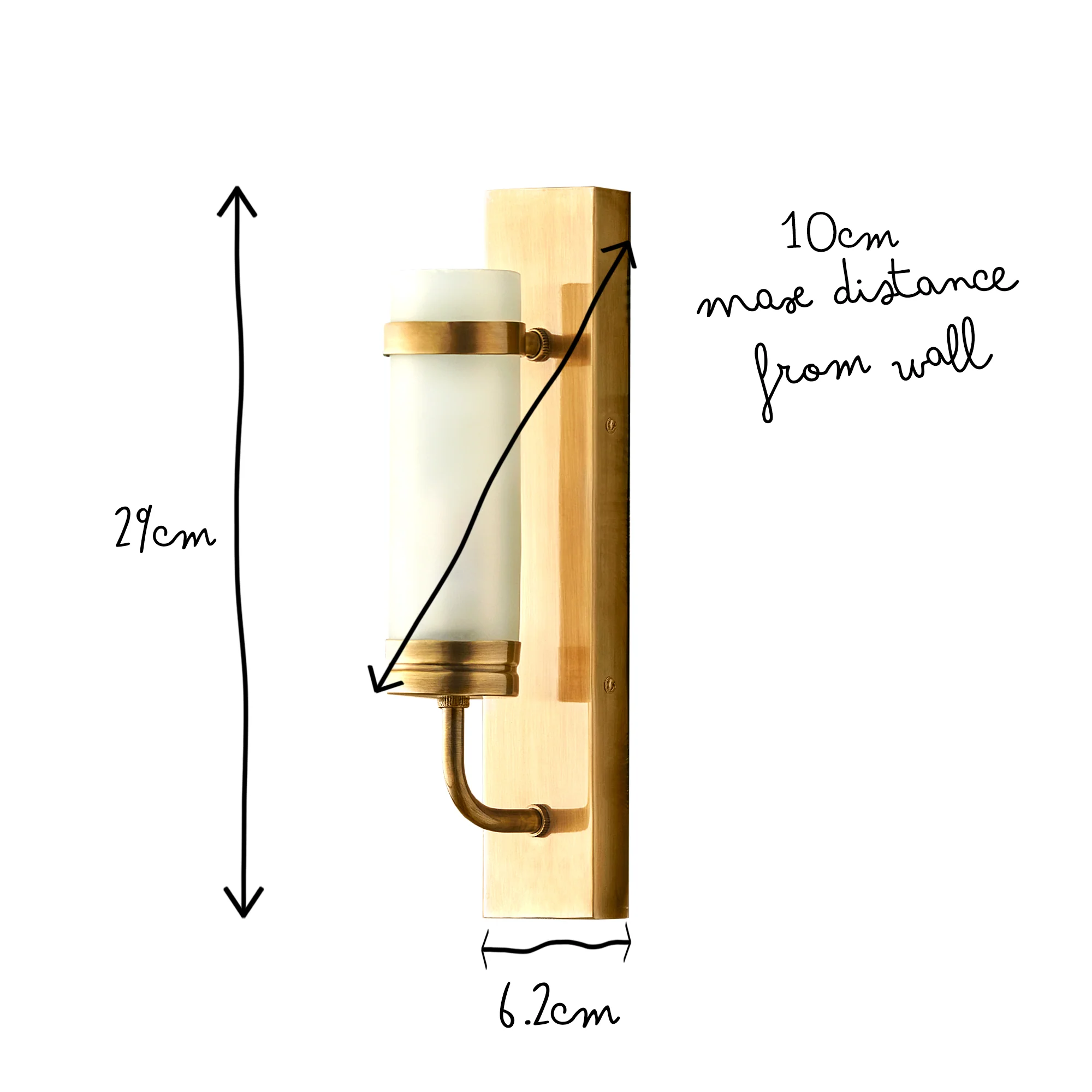 Jim ip44 wall light in brass and frosted glass - Image 11