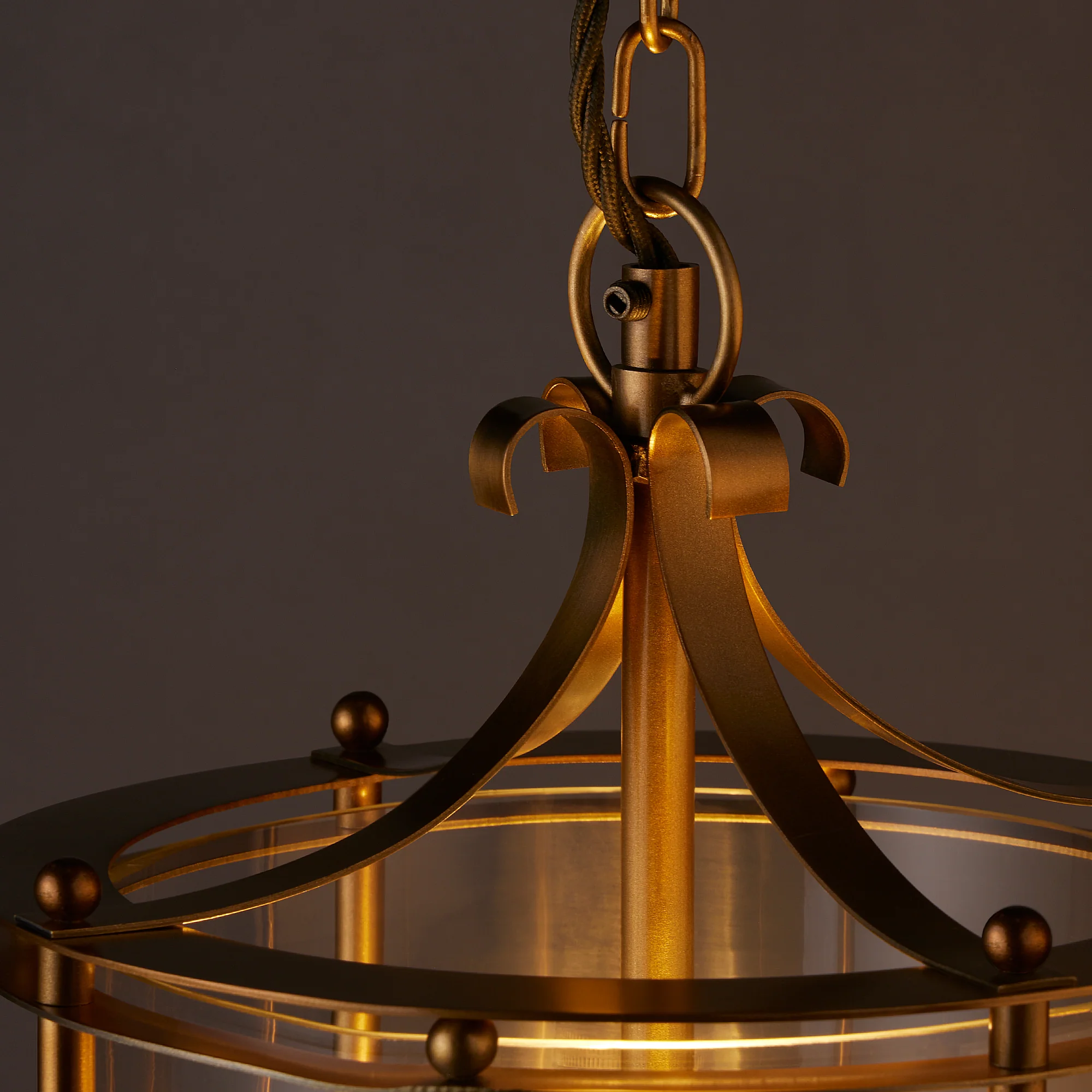 Jupiter lantern in antique brass - Image 4