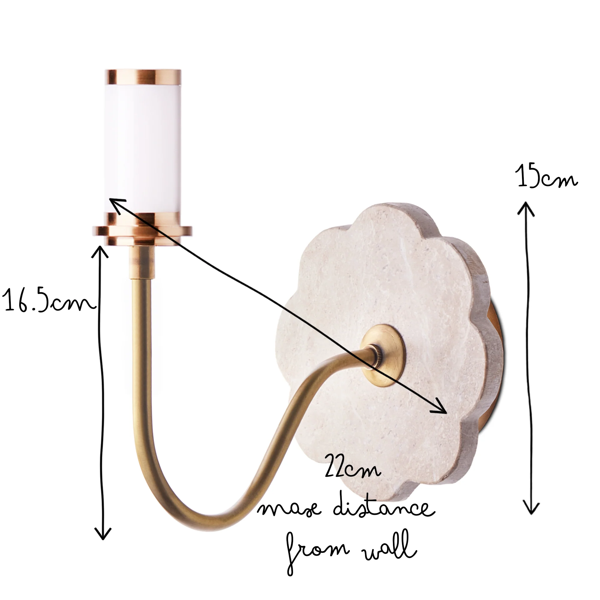 Kamela Rechargeable Wall Fitting in Natural - Image 8