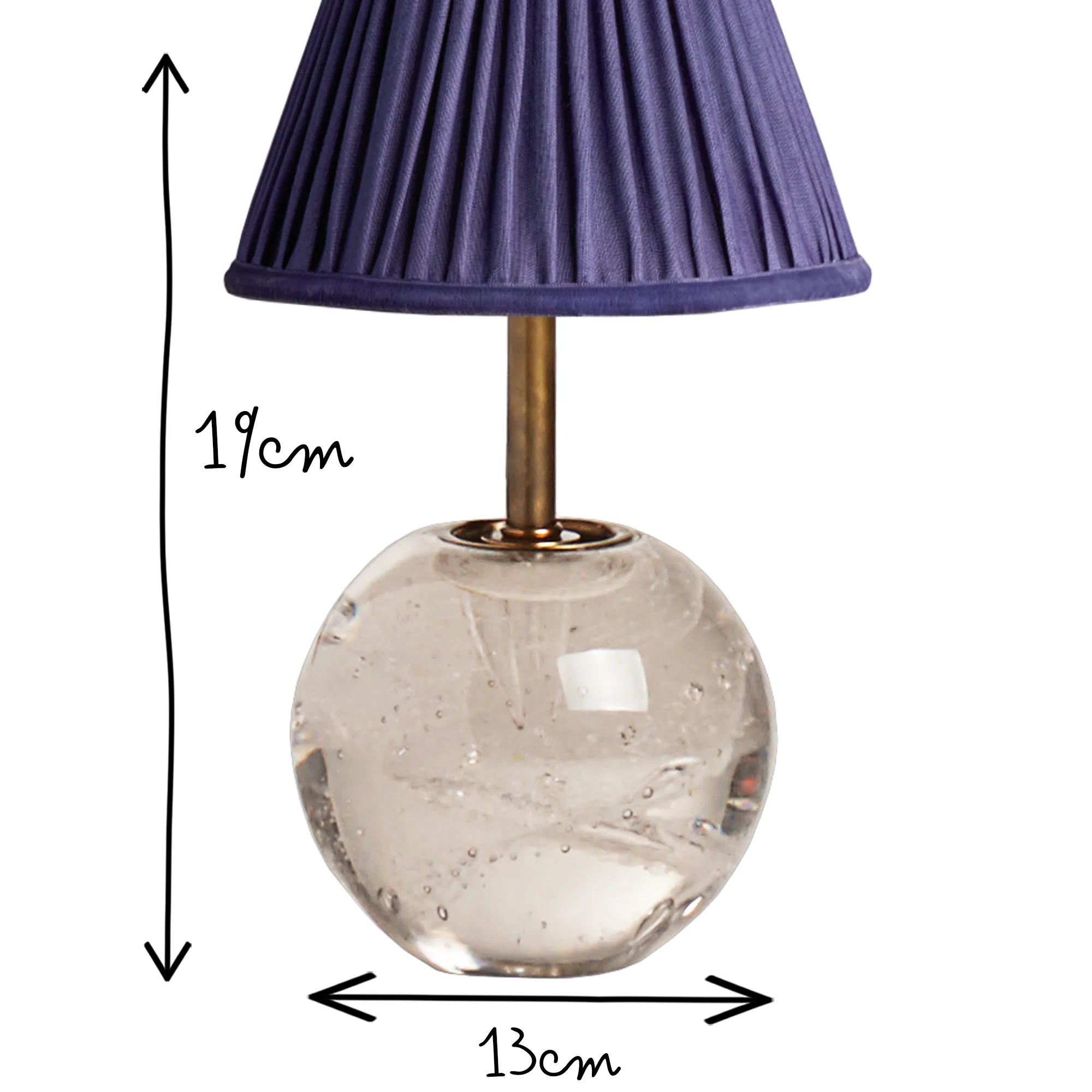 Katherine table lamp in clear blown glass - Image 8