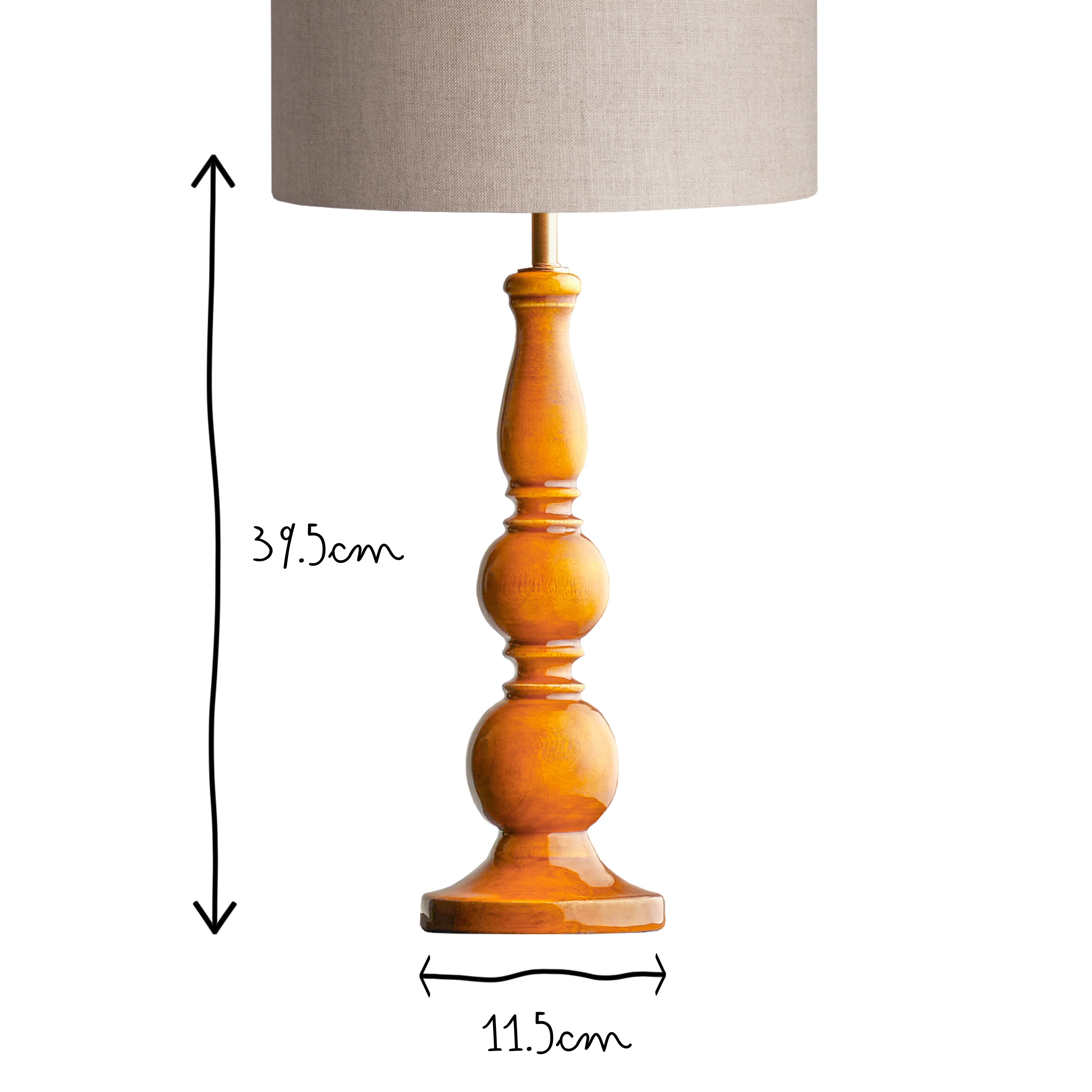 Kelpie table lamp in saffron lacquered wood - Image 10