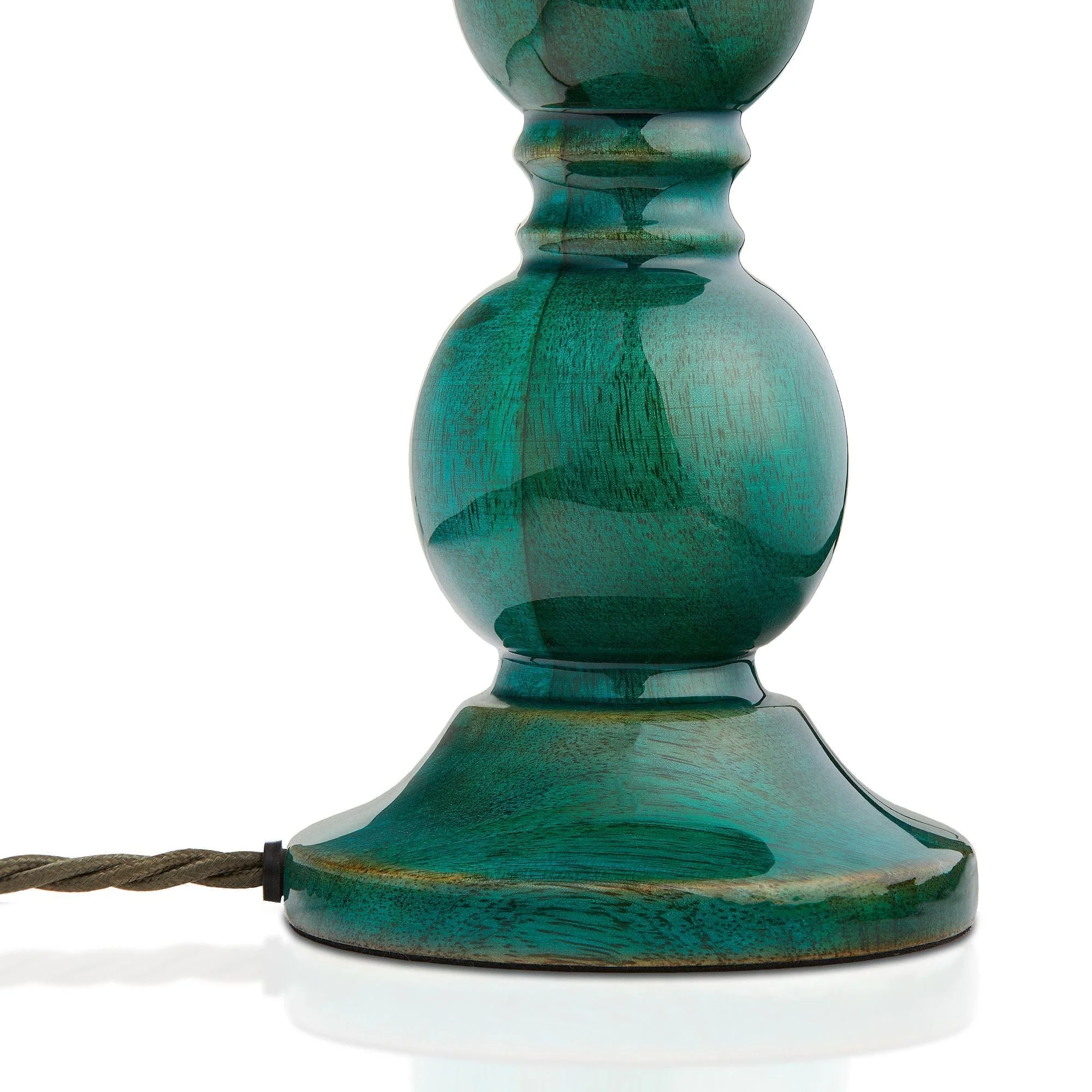 Kelpie table lamp in turquoise lacquered wood - Image 3