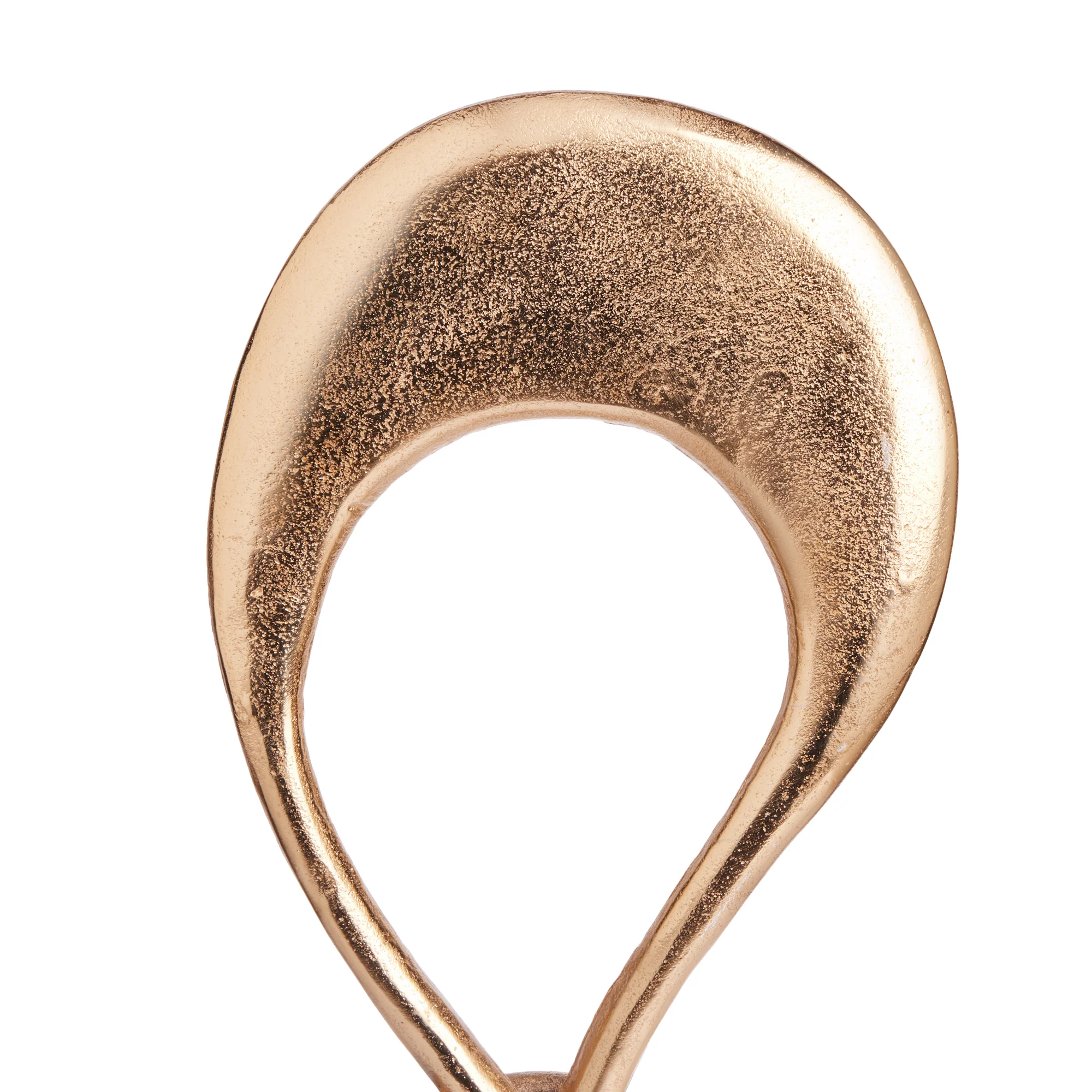Knotty sculptural table lamp in gold and white marble - Image 5