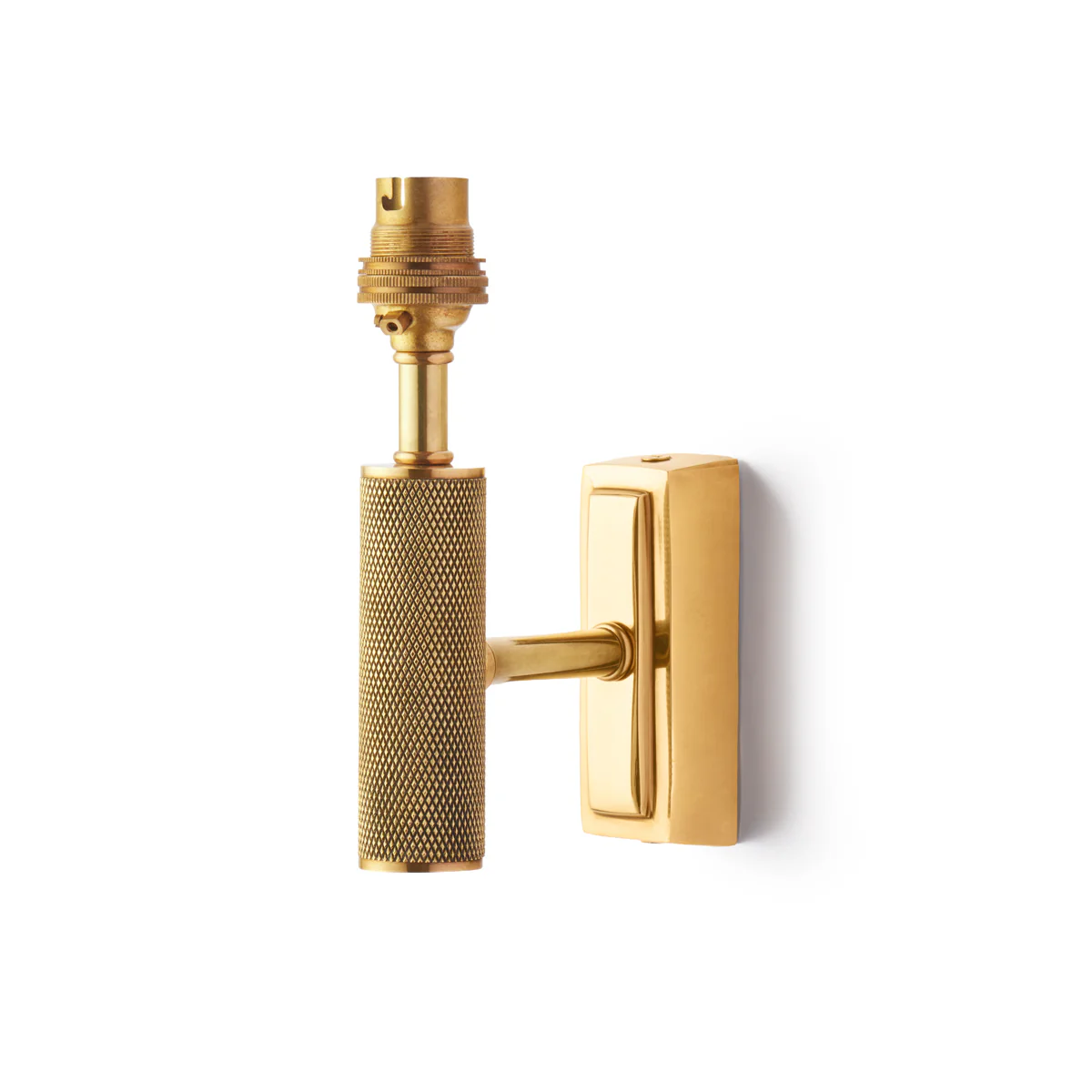 Knurloid Wall Fitting in Brass