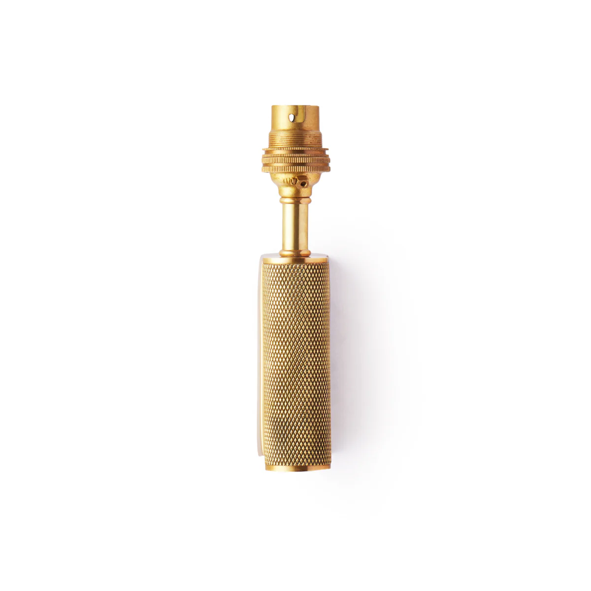 Knurloid Wall Fitting in Brass - Image 2