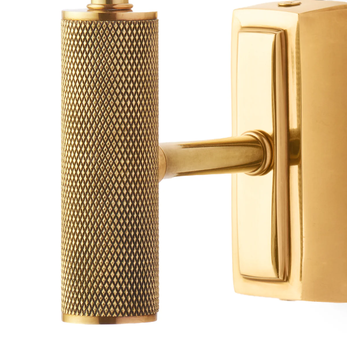 Knurloid Wall Fitting in Brass - Image 3