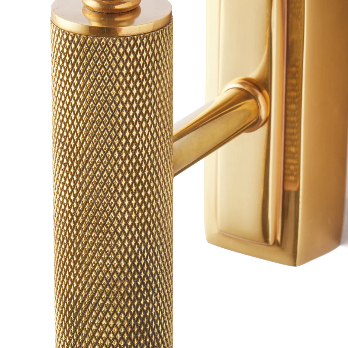 Knurloid Wall Fitting in Brass - Image 5