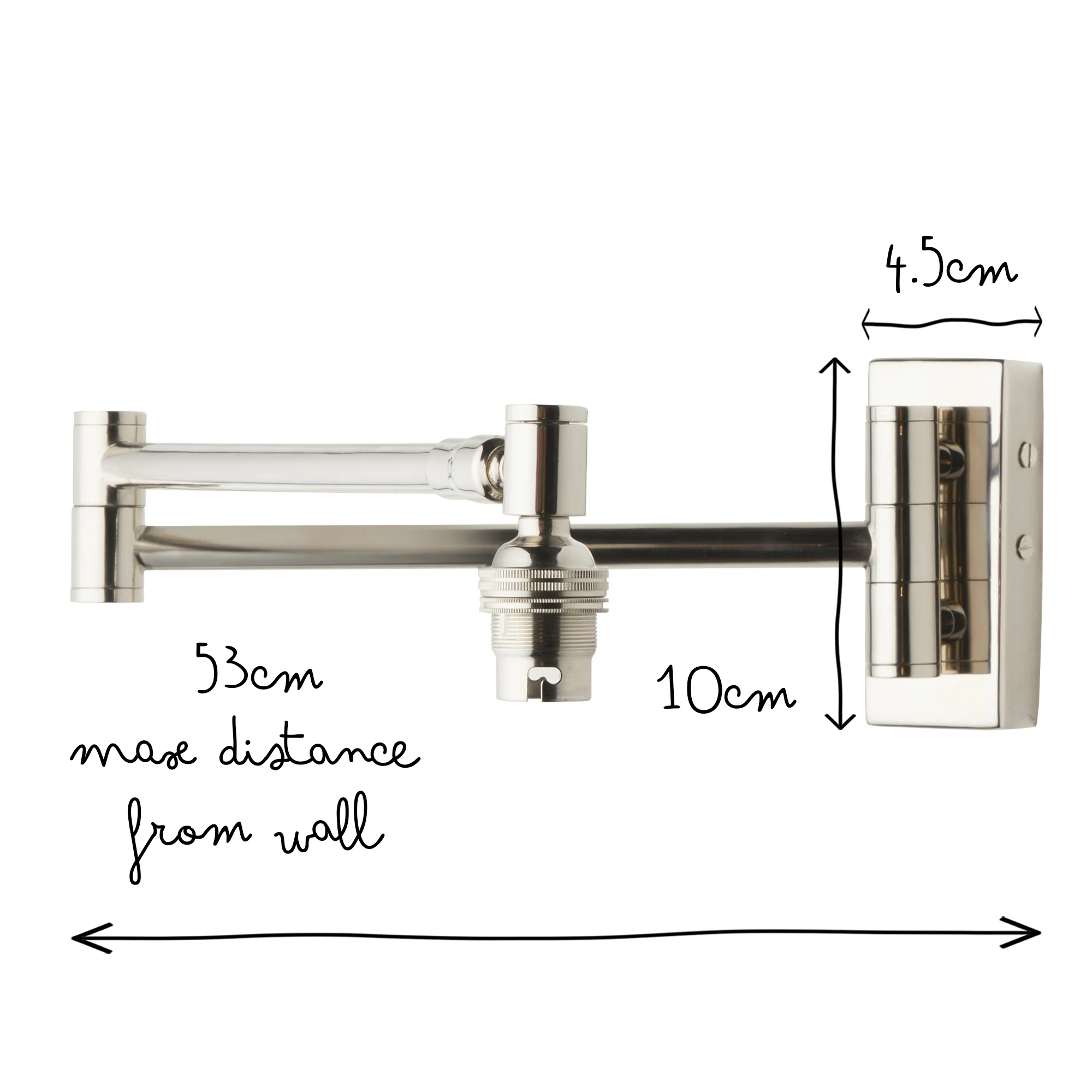 Lacey Wall fitting in chrome - Image 10