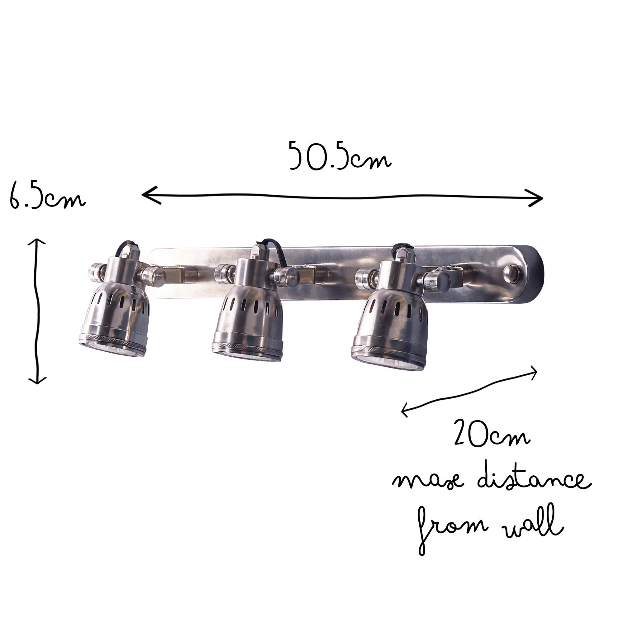 Large and long Humph wall light in antique silver - Image 13