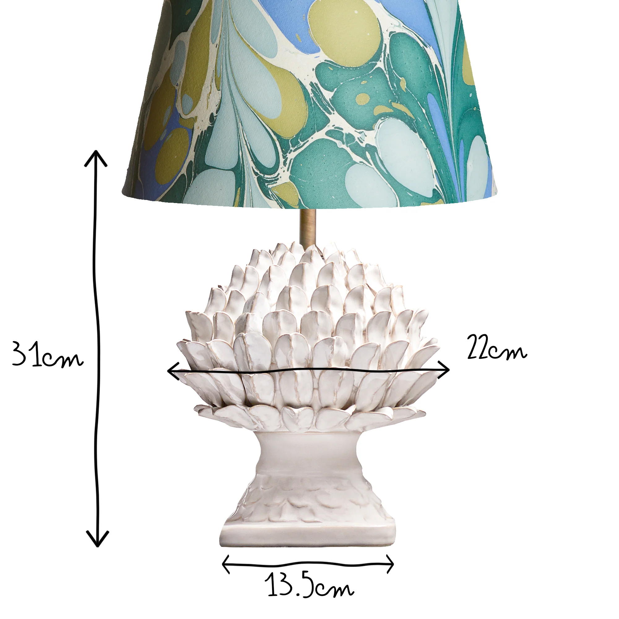 Larger Anetta table lamp in stone - Image 12