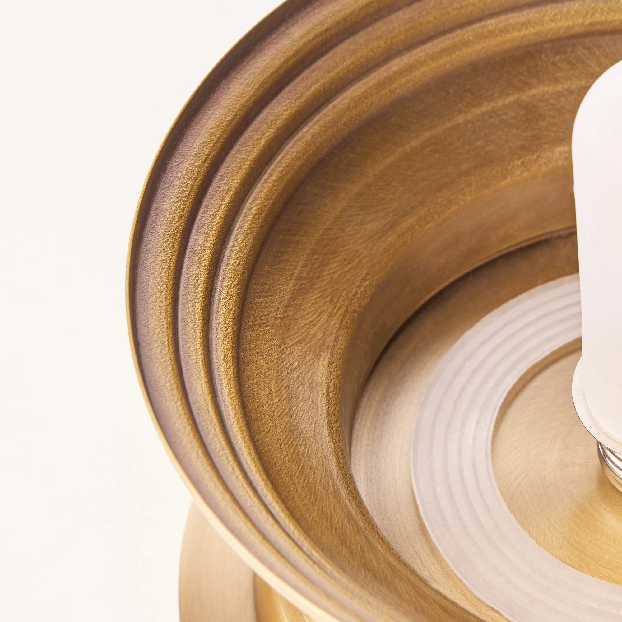 larger Barrow IP44 flush ceiling light in antiqued brass - Image 3