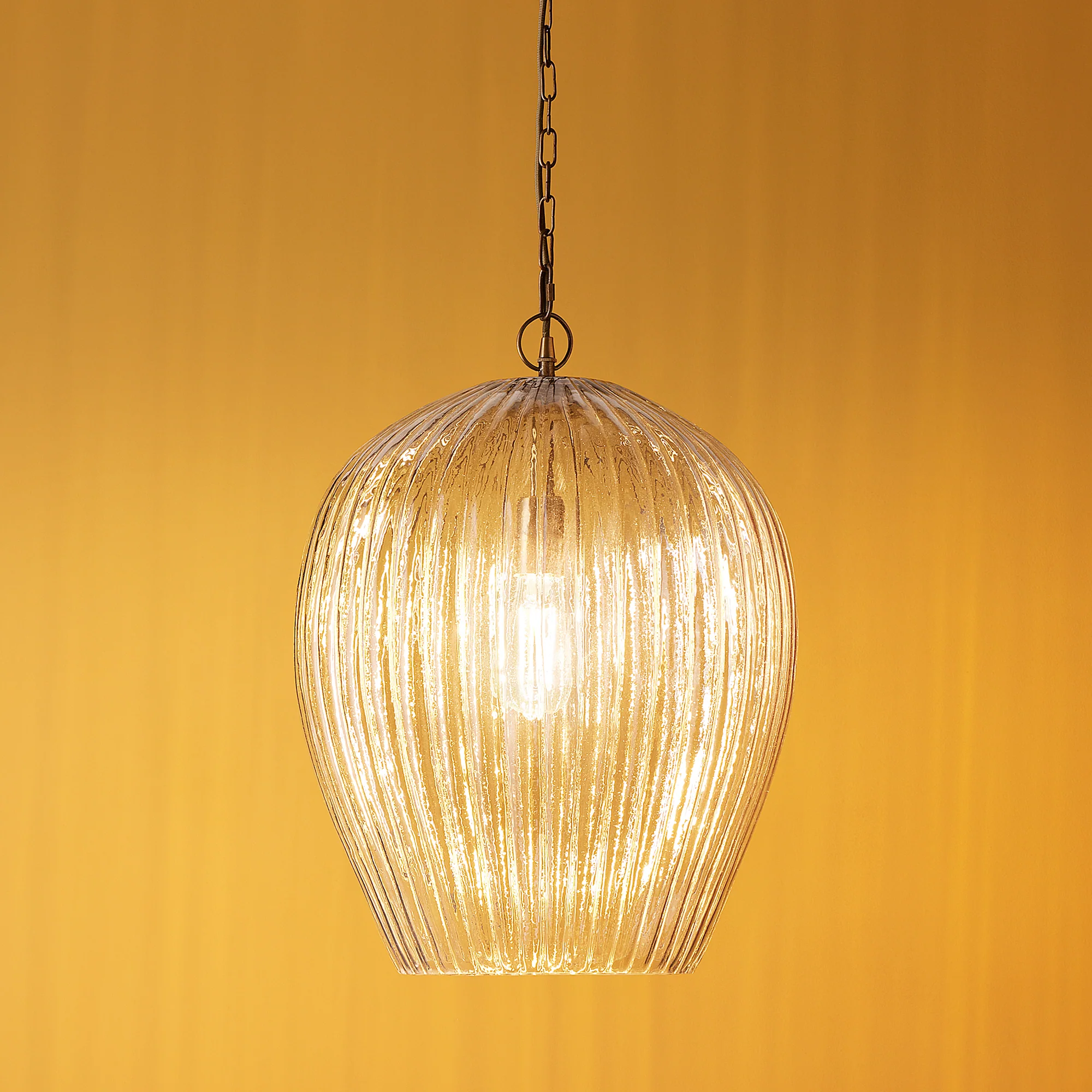 Larger Bastille pendant in clear glass - Image 2