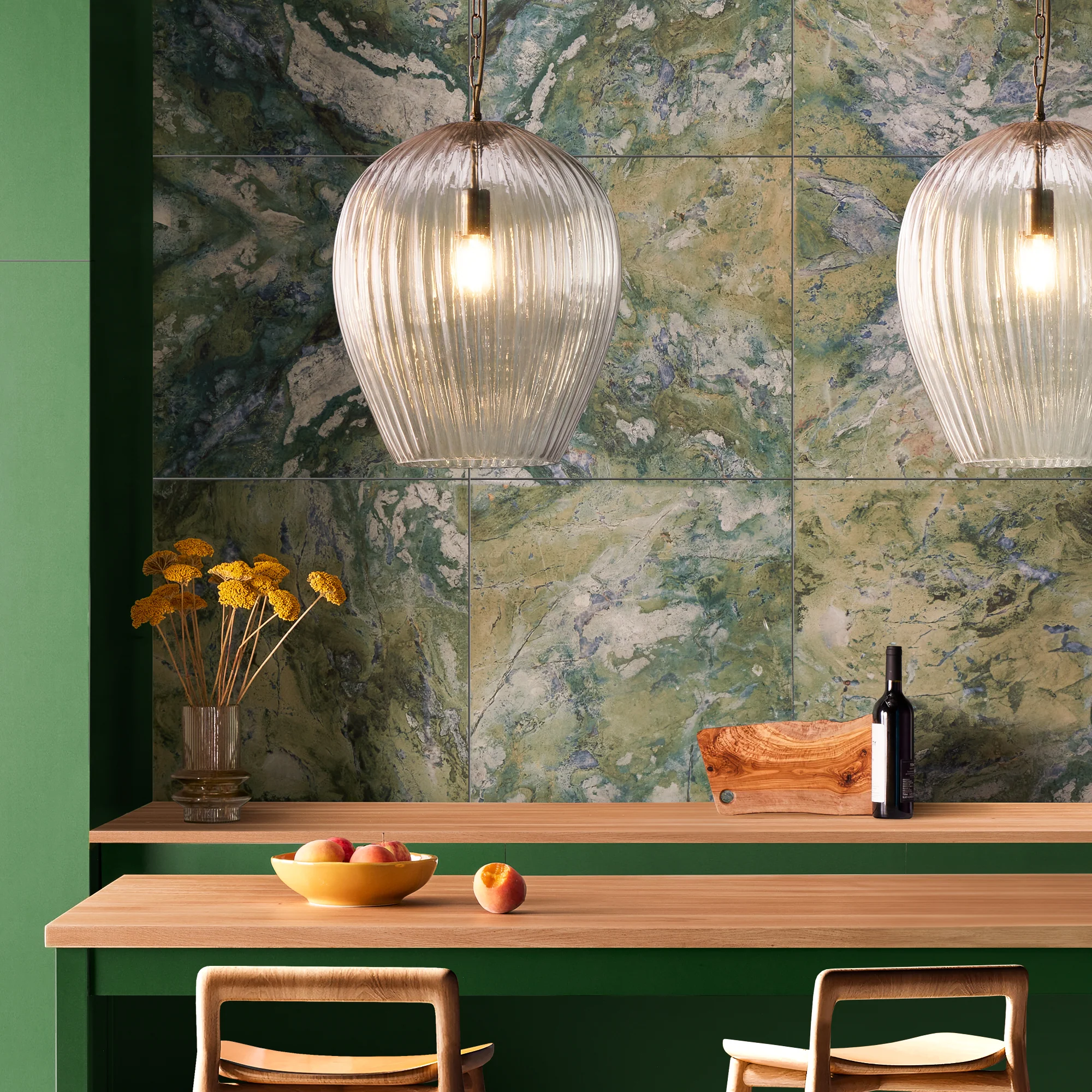 Larger Bastille pendant in clear glass - Image 4
