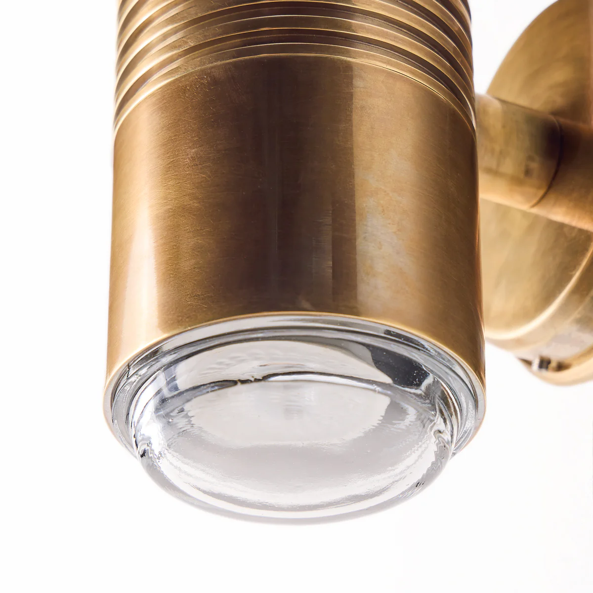 Larger Blythe IP54 outdoor wall light in antique brass - Image 10