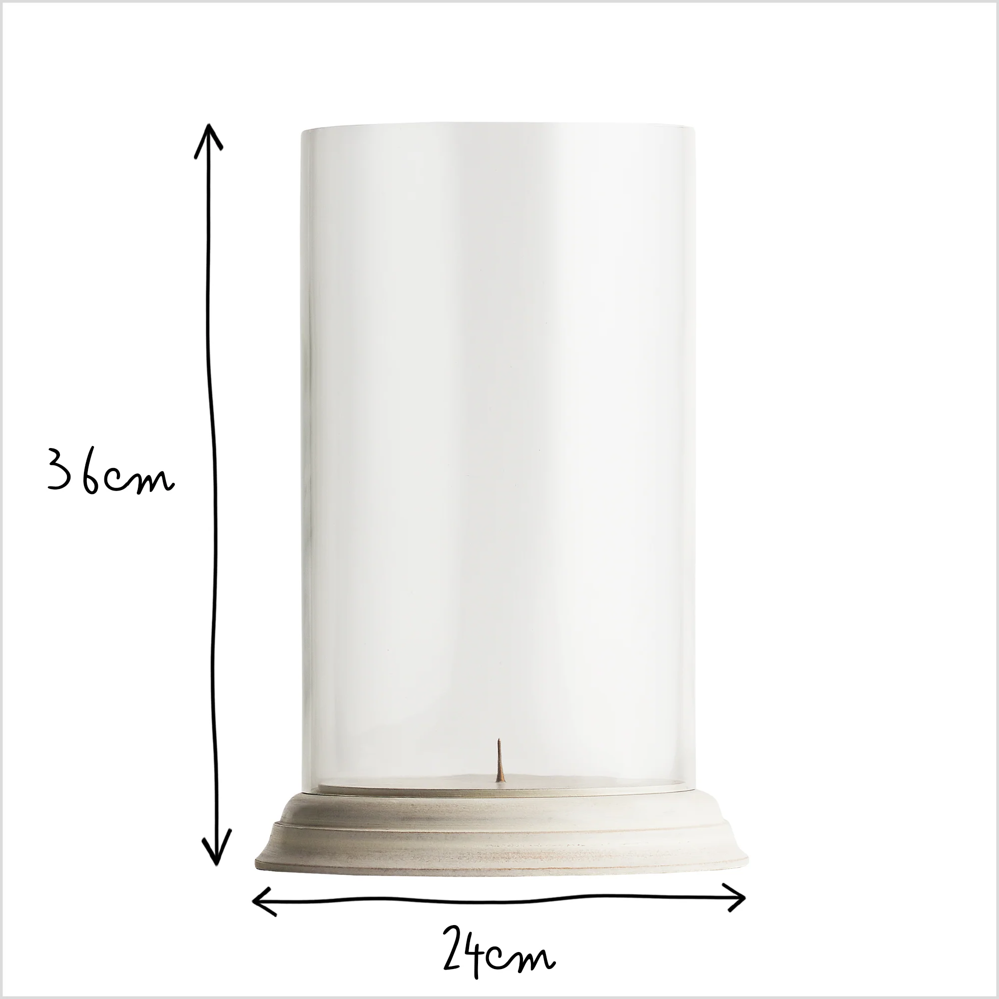 Larger Breeze storm lantern in natural whitewash - Image 7