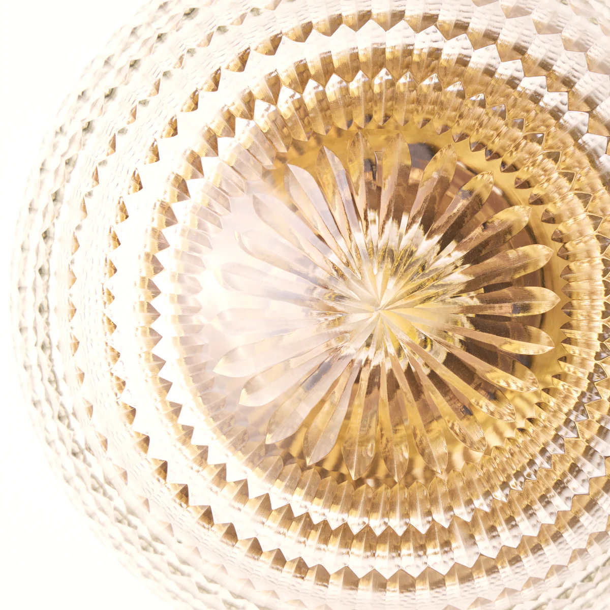 Larger Burgh IP54 wall light in cut glass and brass - Image 4