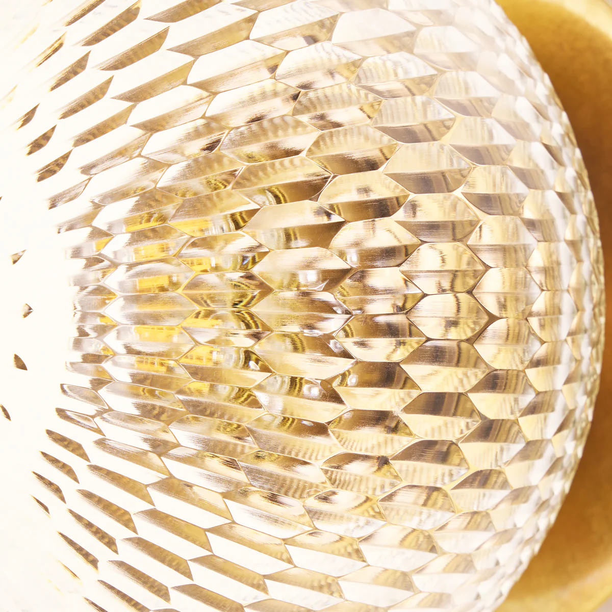 Larger Burgh IP54 wall light in cut glass and brass - Image 8