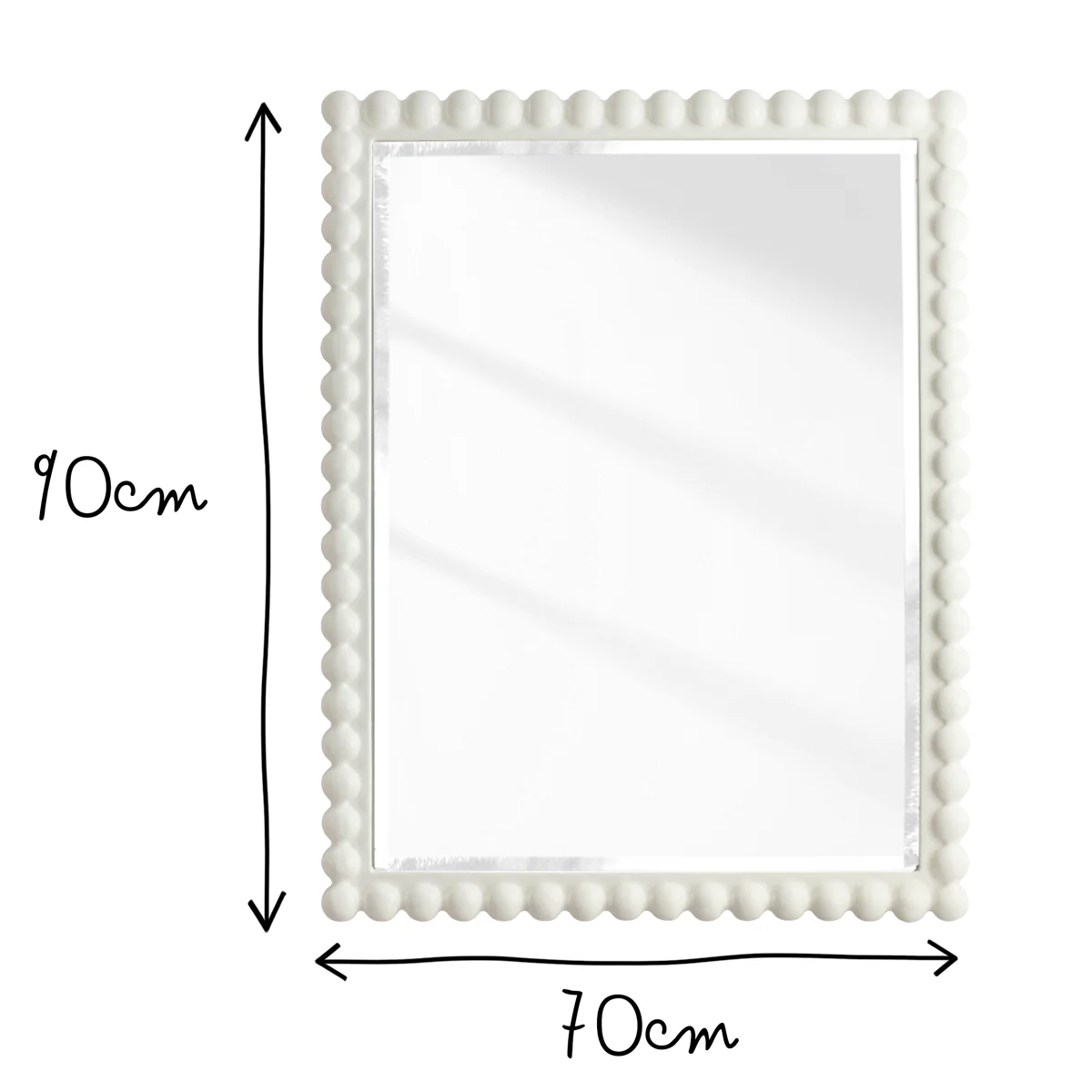 Larger Charming mirror in white - Image 8