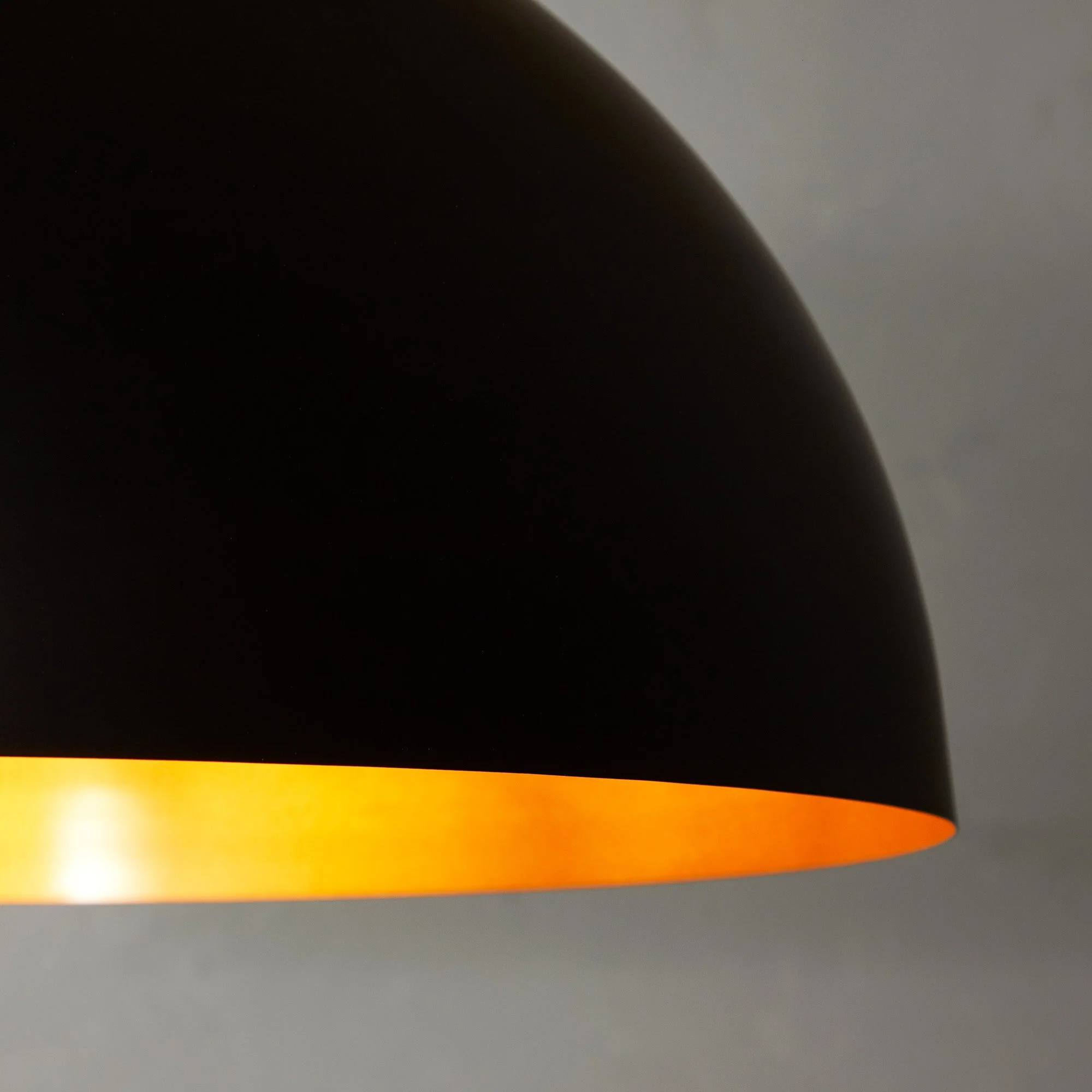 Larger Goodhew pendant in black with a gold interior - 60cms diameter - Image 6
