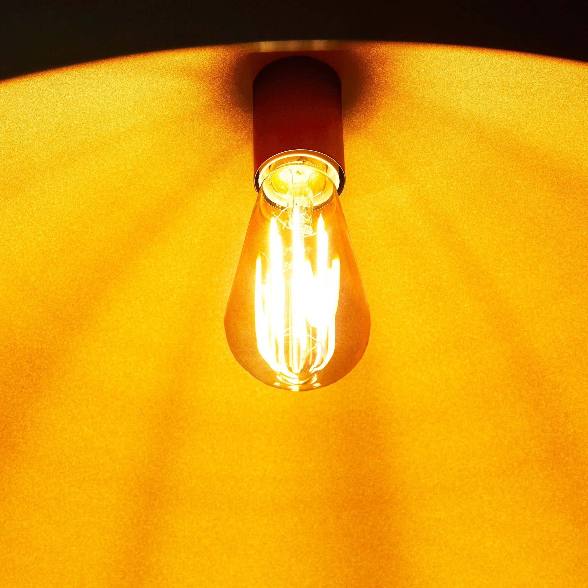 Larger Goodhew pendant in black with a gold interior - 60cms diameter - Image 7