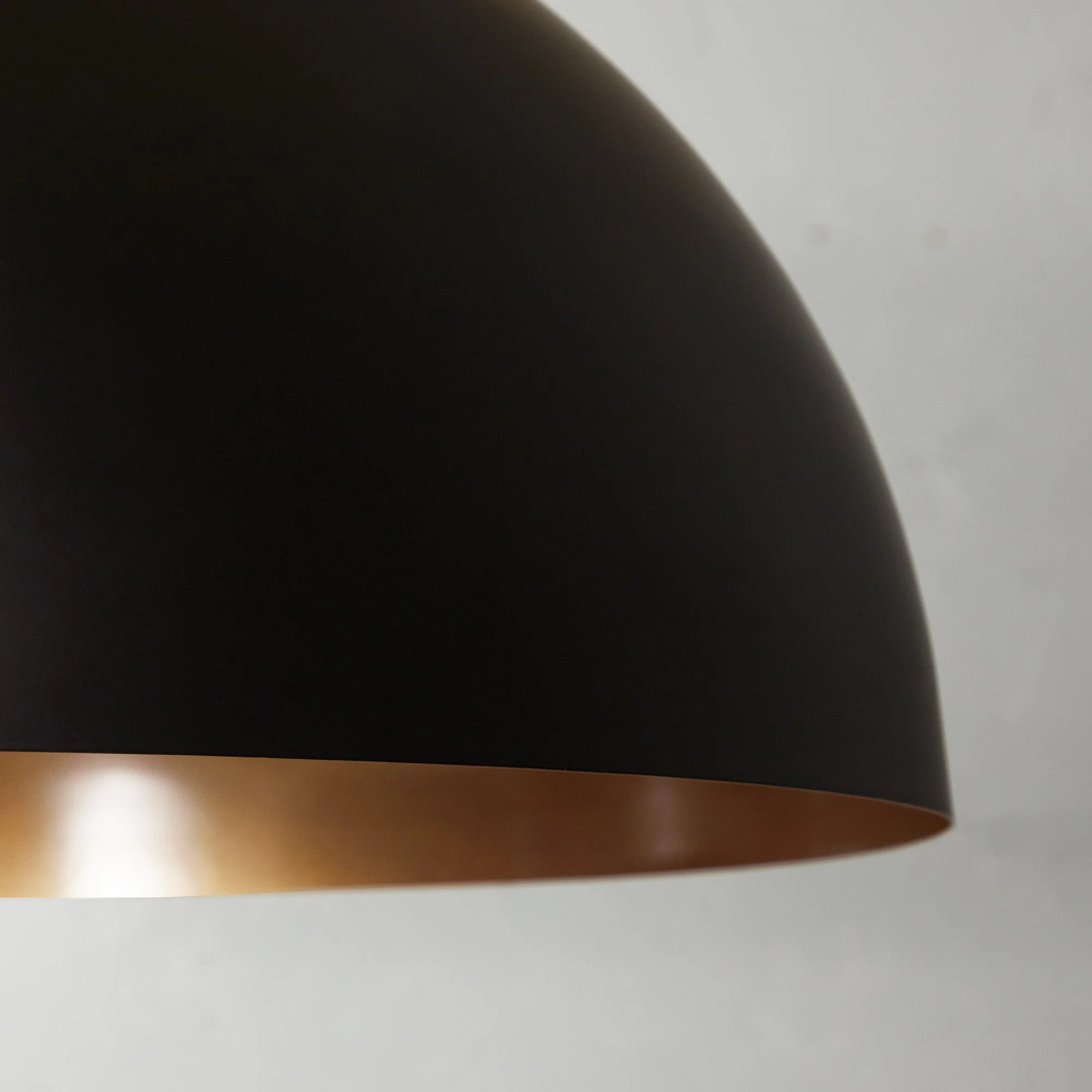 Larger Goodhew pendant in black with a gold interior - 60cms diameter - Image 9