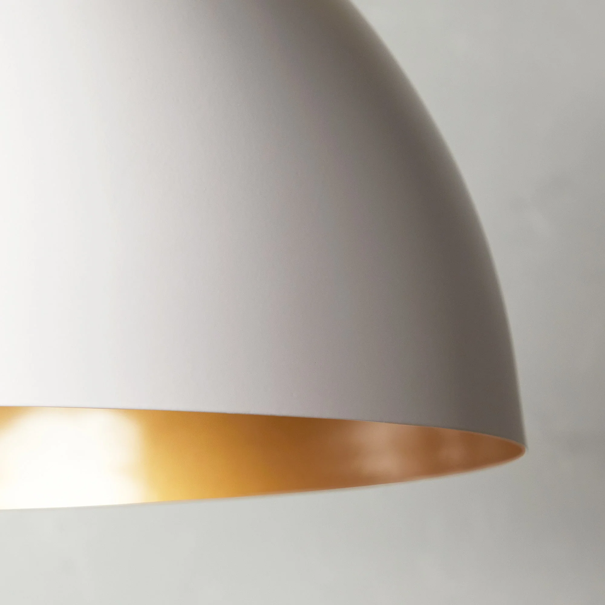 Larger Goodhew pendant in white with a gold interior - 60cms diameter - Image 6