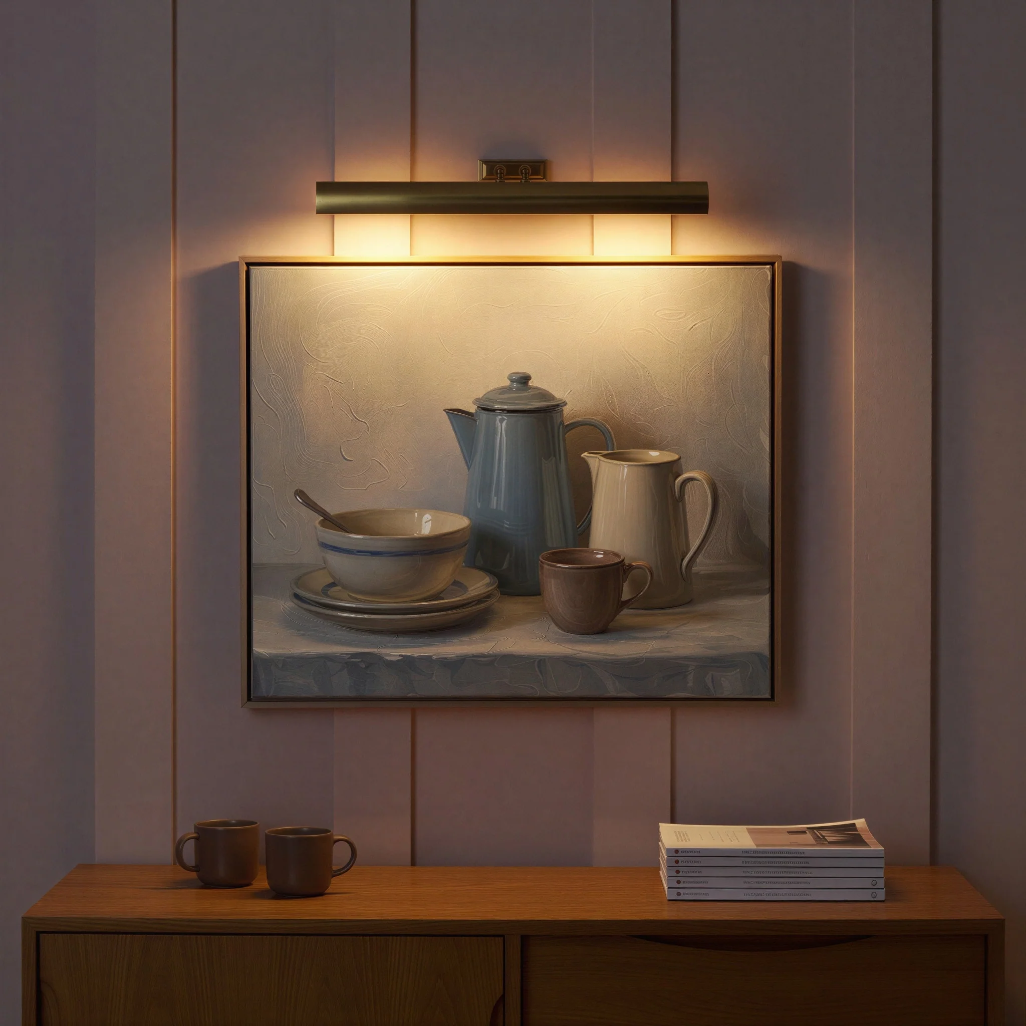 Larger Lautrec picture light in antique brass - Image 9