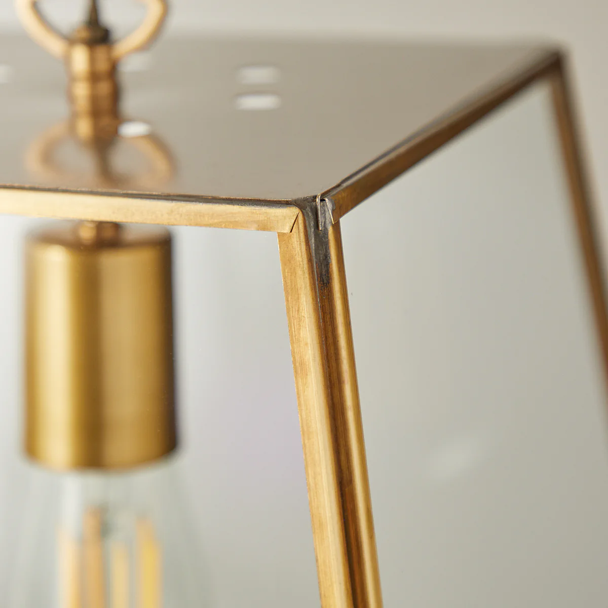 larger Luxor lantern in brass and clear glass - Image 6