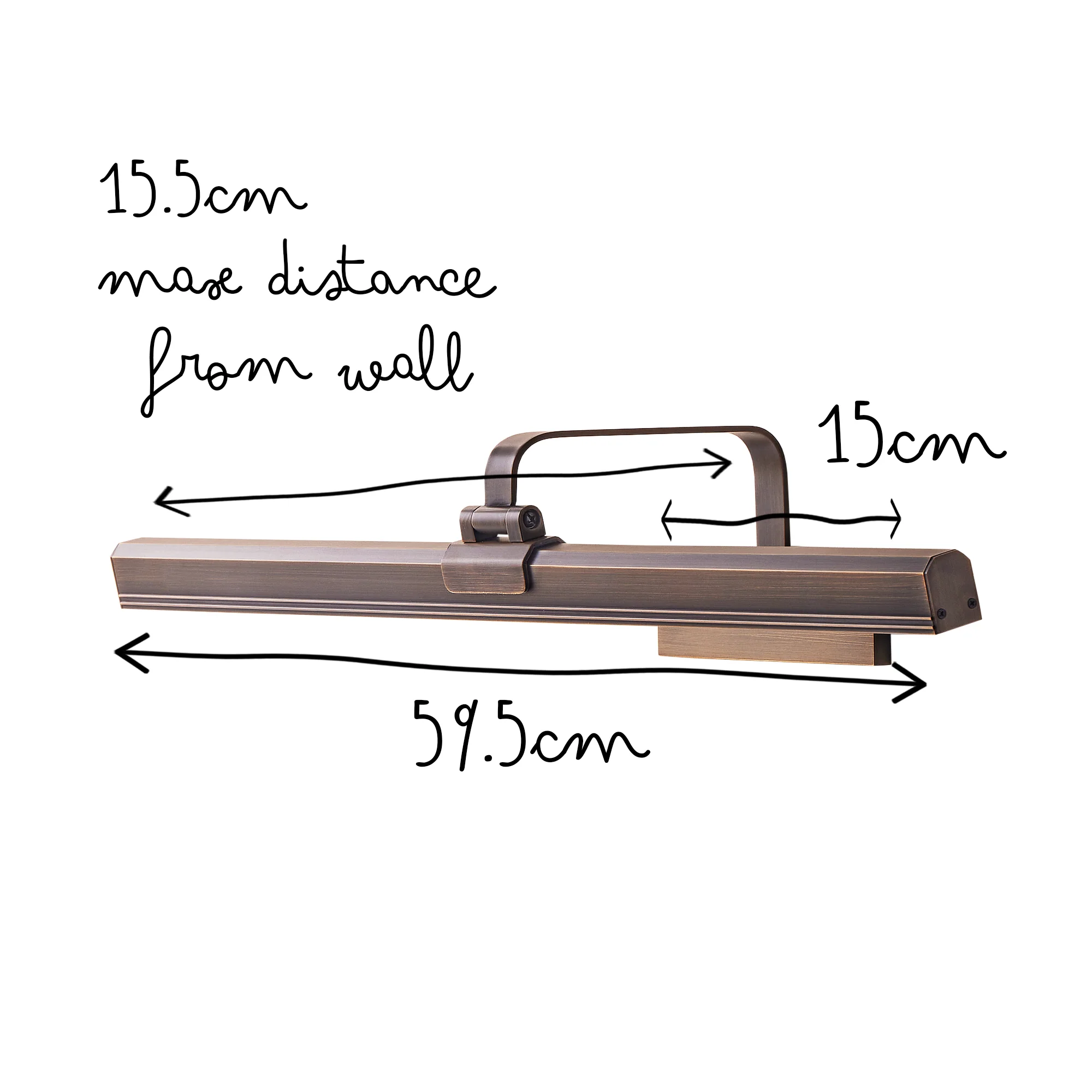 Larger Marcel rechargeable picture light in bronze finish - Image 11