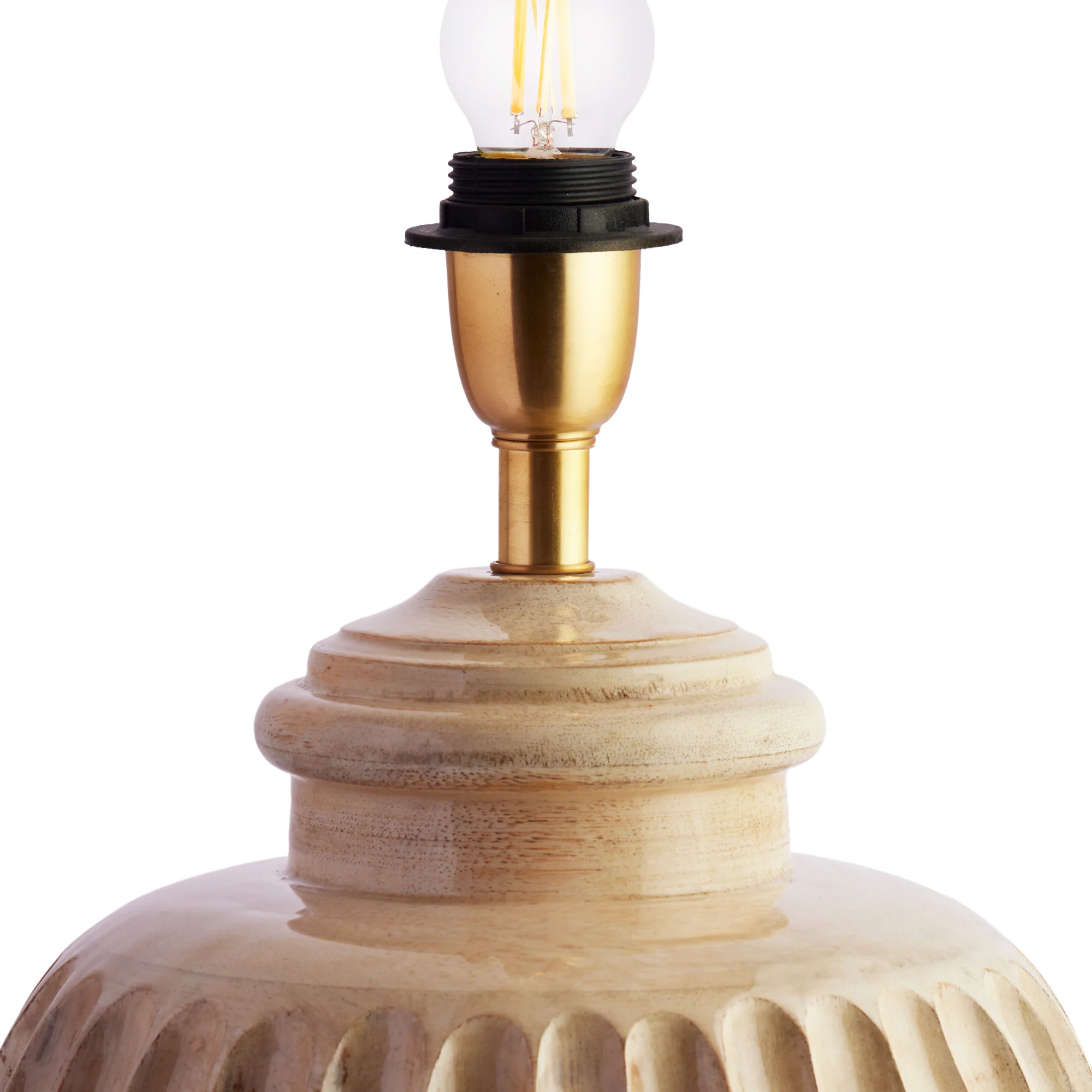 Larger Marcie table lamp in natural whitewash - Image 3