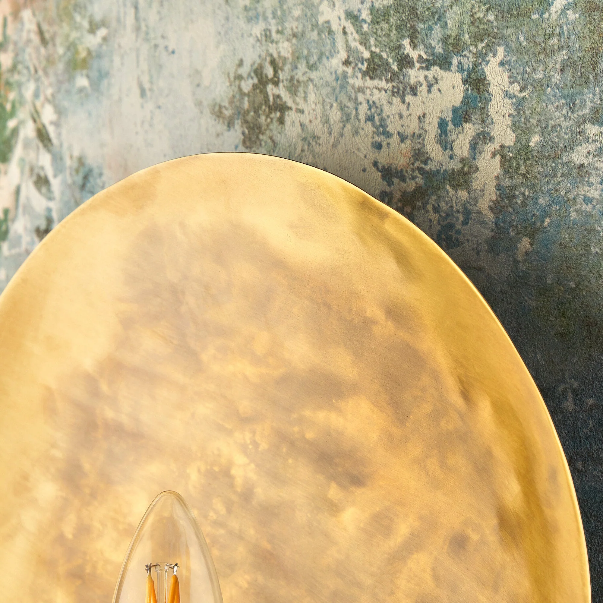 Larger Moon Wall Light in antique brass - Image 4