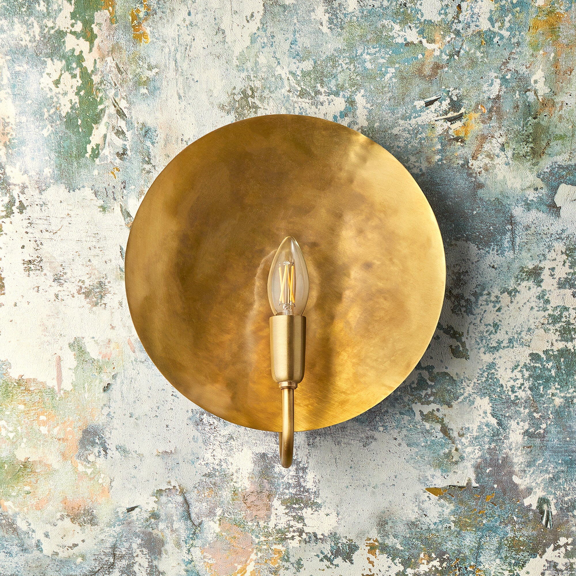 Larger Moon Wall Light in antique brass - Image 7