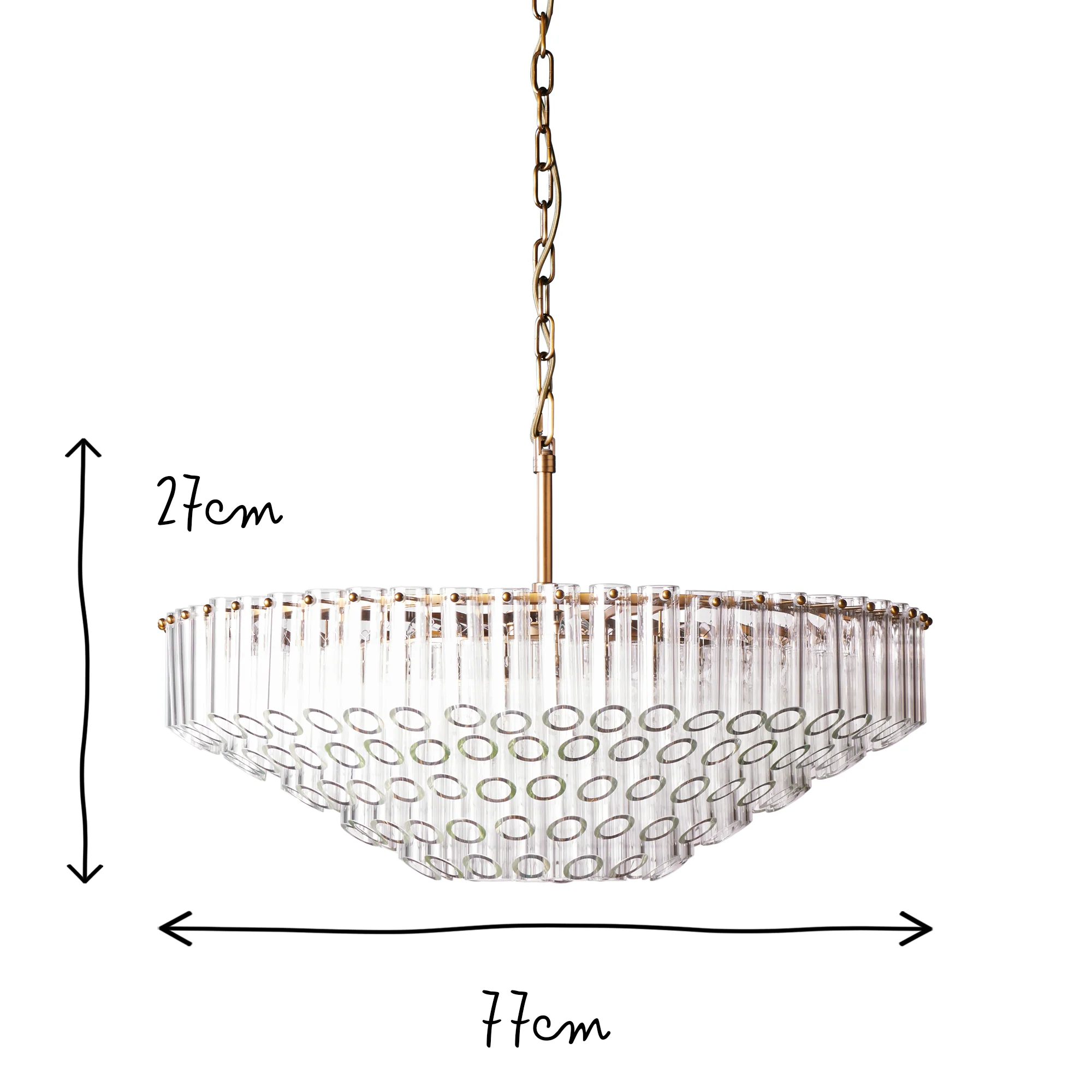 Larger Oldfield chandelier in clear glass - Image 12