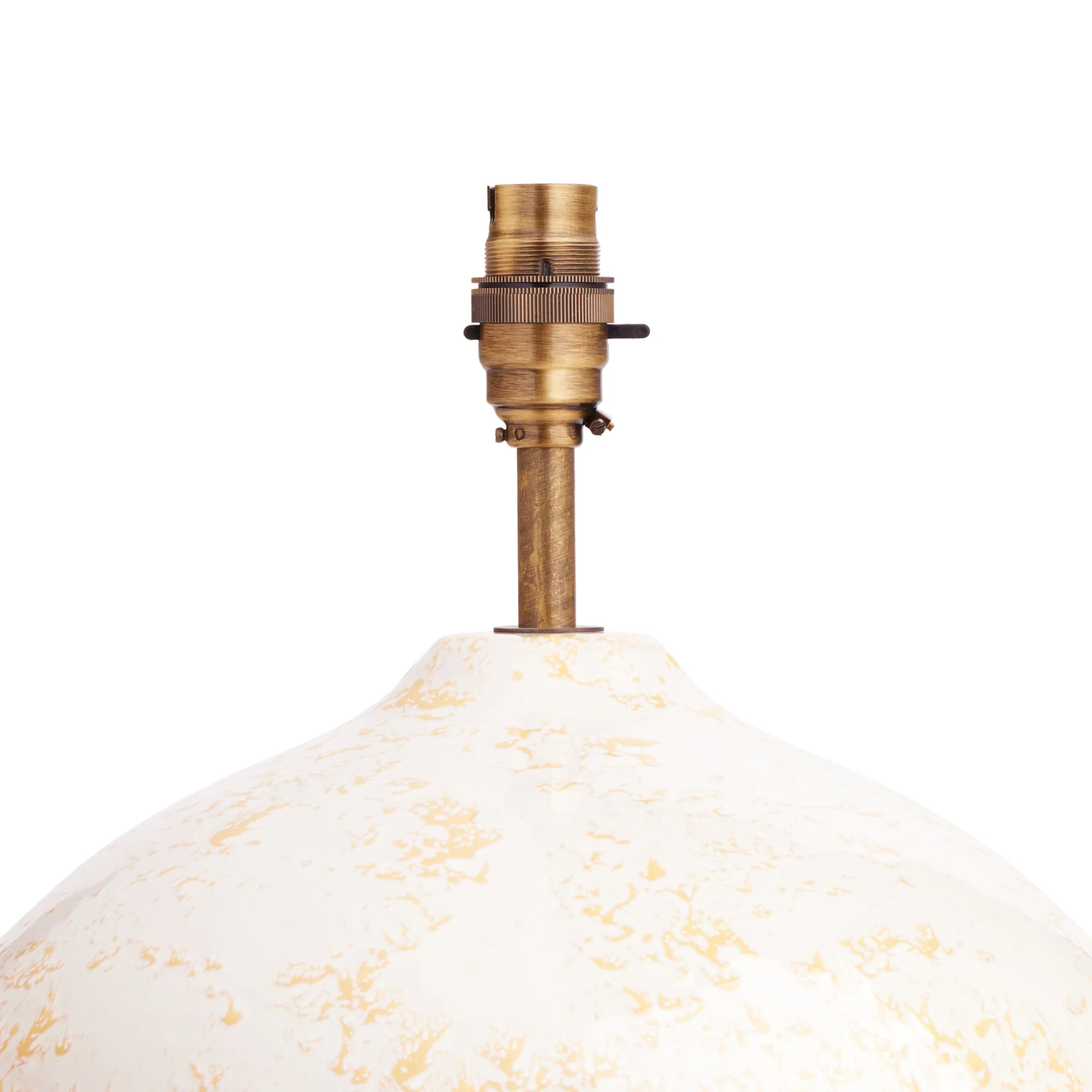 Larger Olly table lamp in white textured glaze - Image 3
