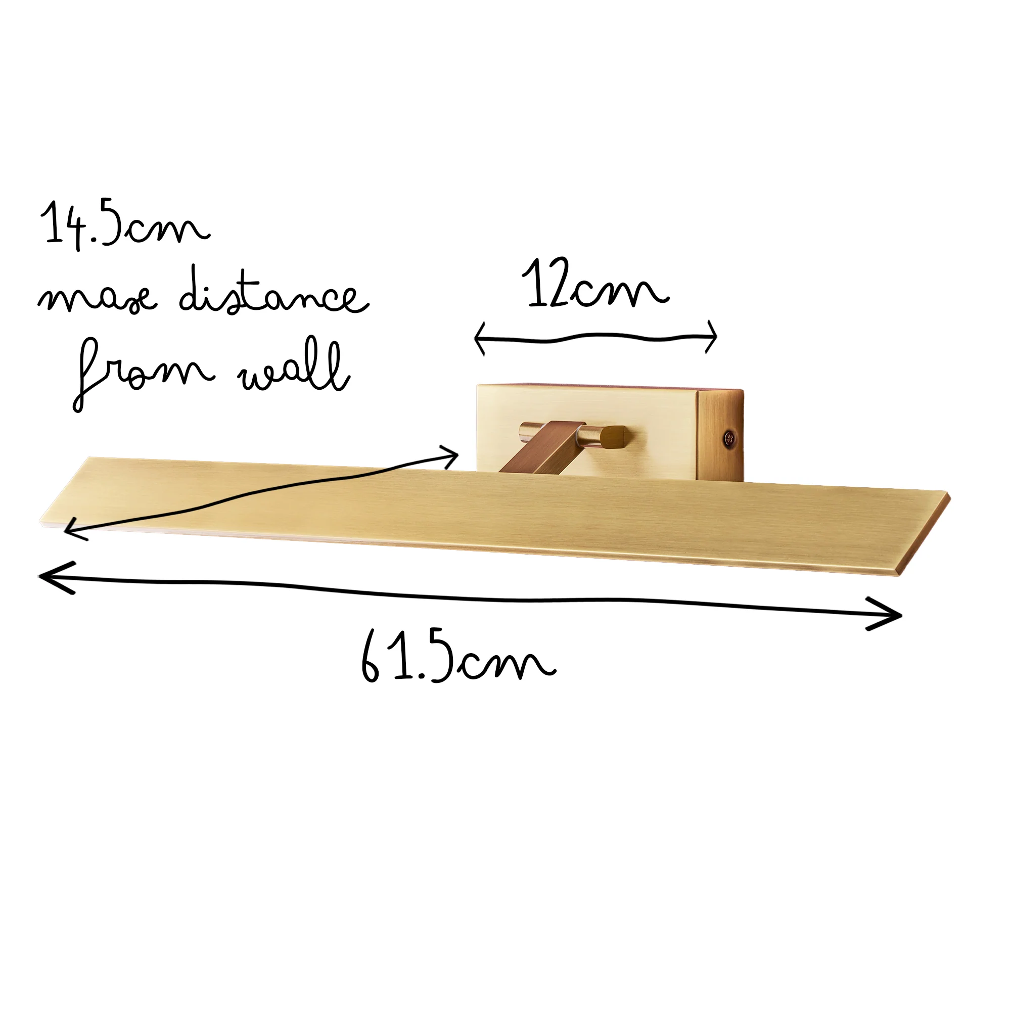 Larger Pelton picture light in brass - Image 10