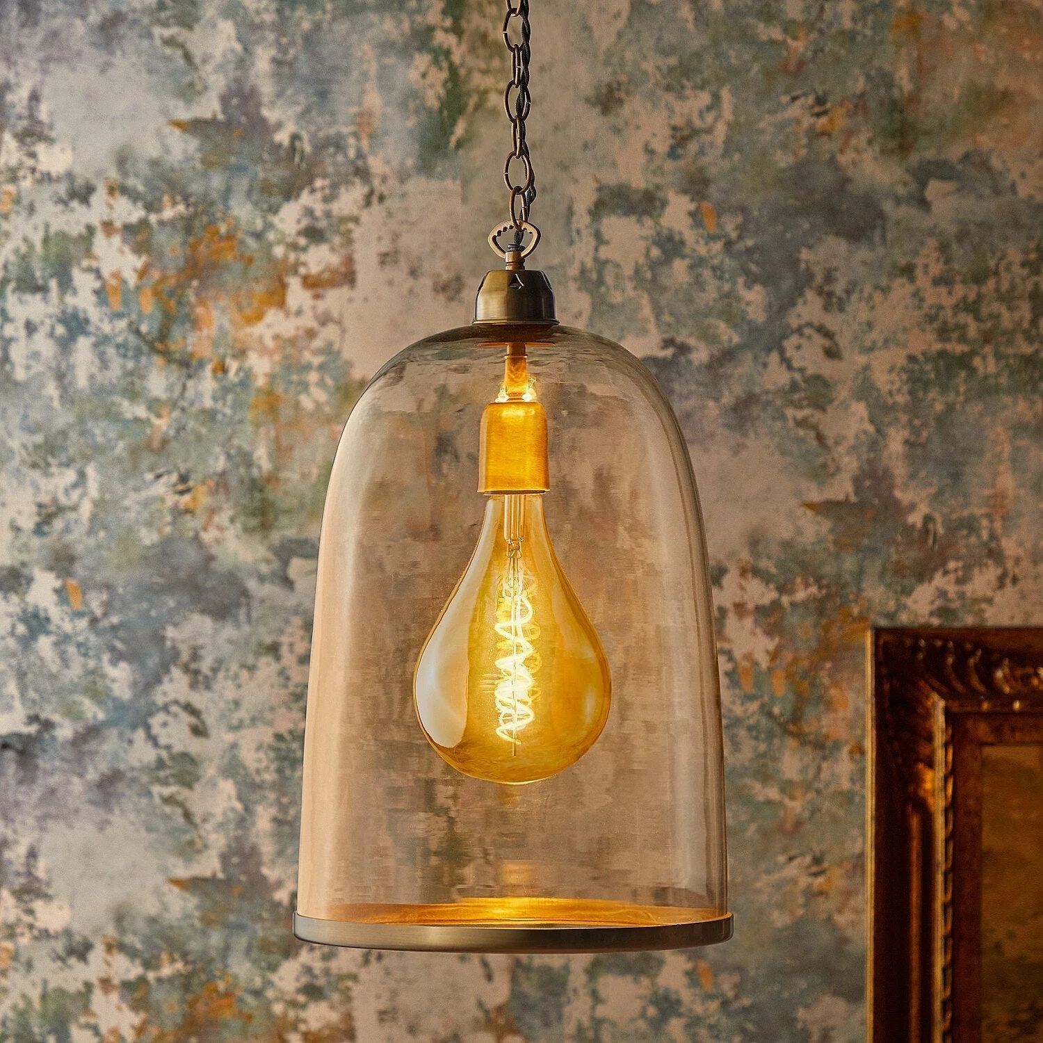 larger Percy pendant light in clear glass - Image 2