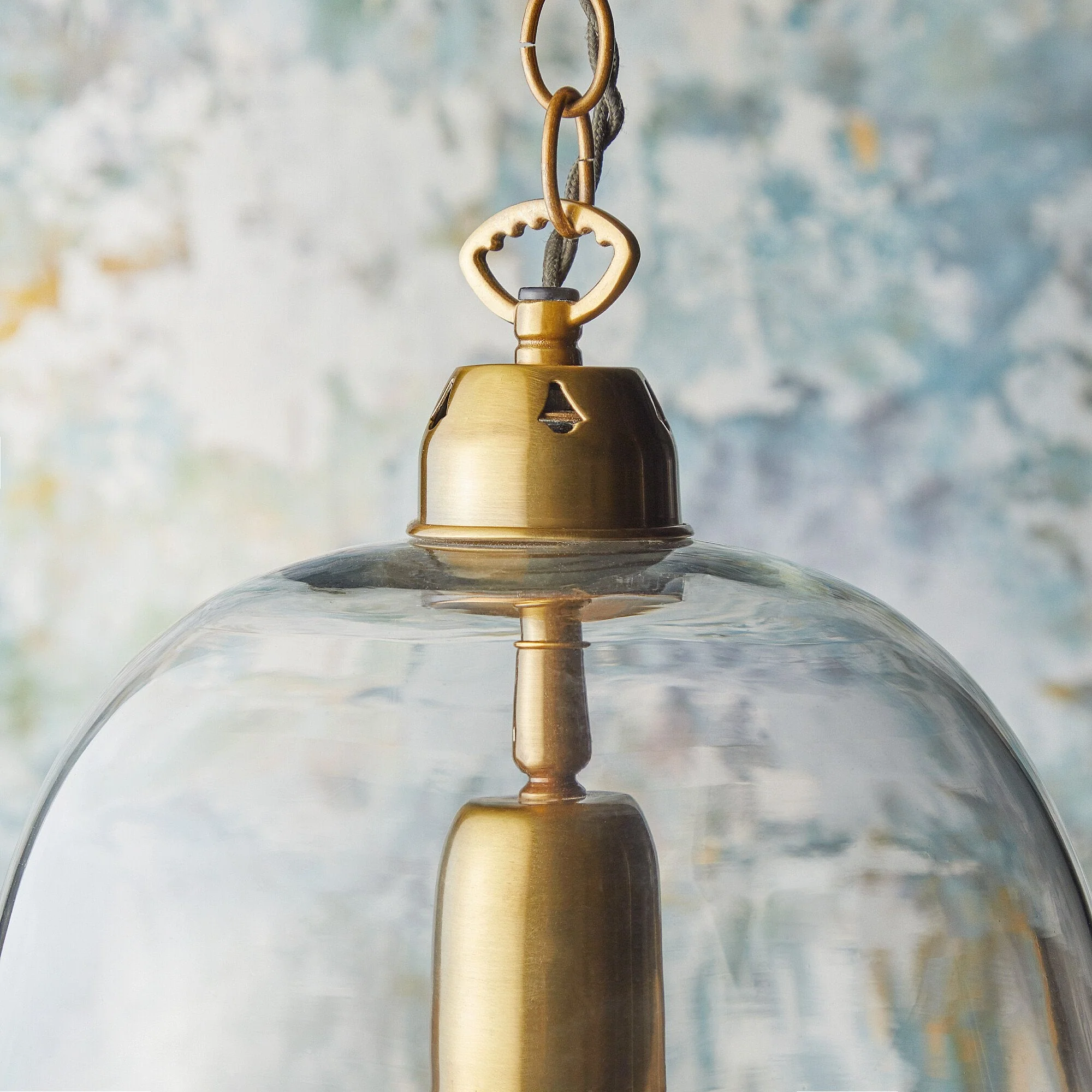 larger Percy pendant light in clear glass - Image 5