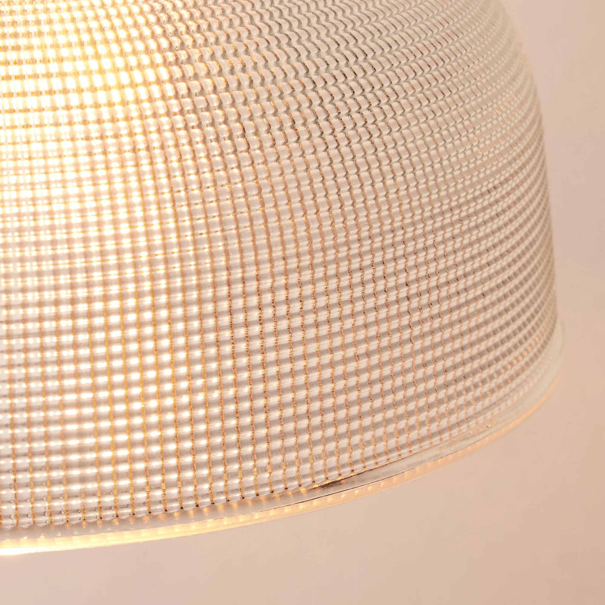 Larger Plexus shade in waffle glass - Image 5