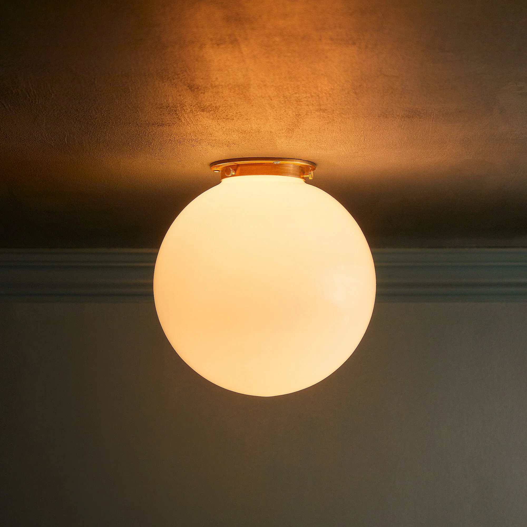 Larger Plumb IP44 flush fitting in antiqued brass - Image 6