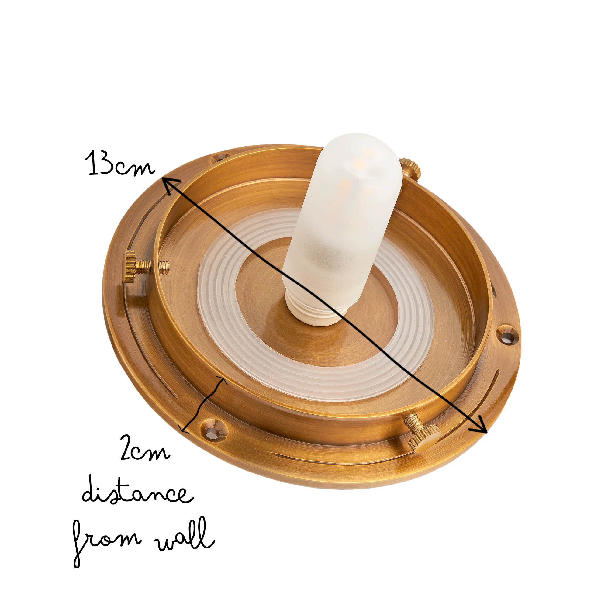 Larger Plumb IP44 flush fitting in antiqued brass - Image 7