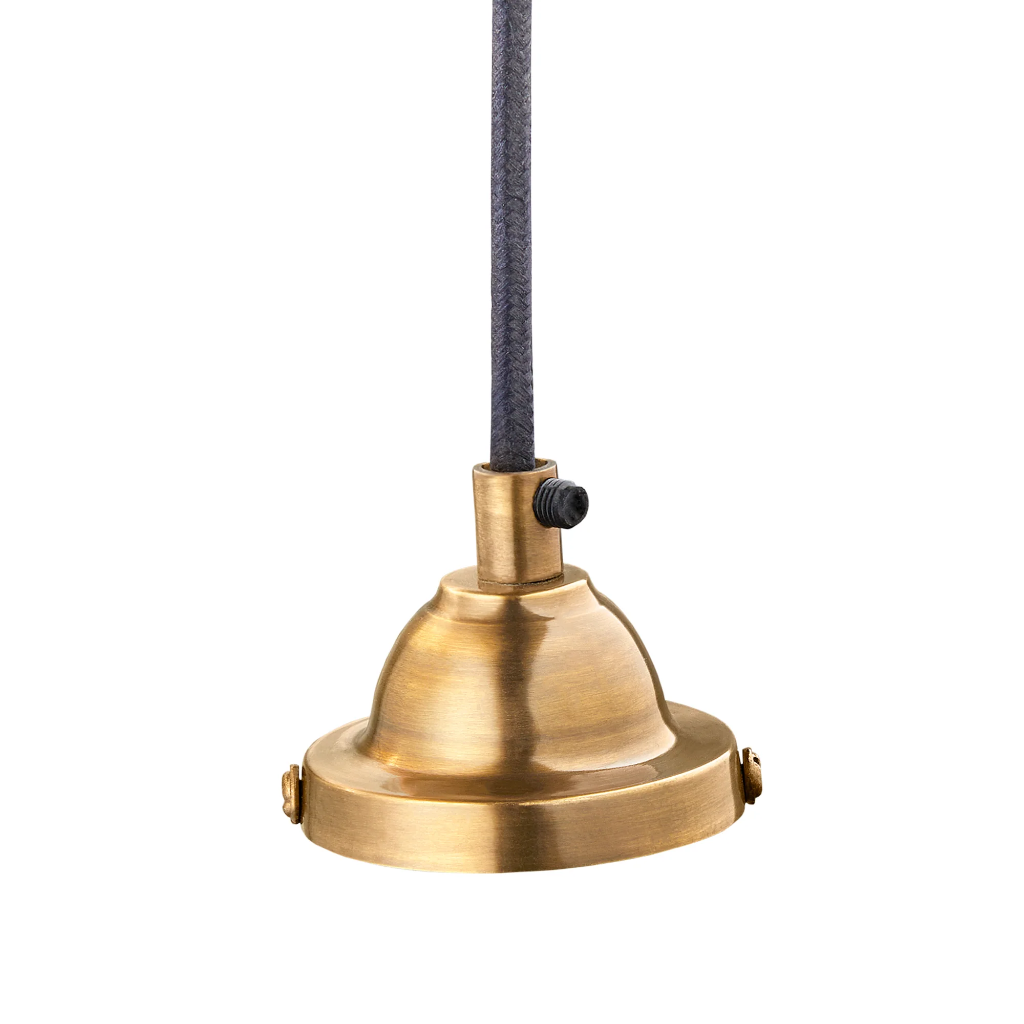 Larger Polly pendant light in antique brass with alabaster shade - Image 8