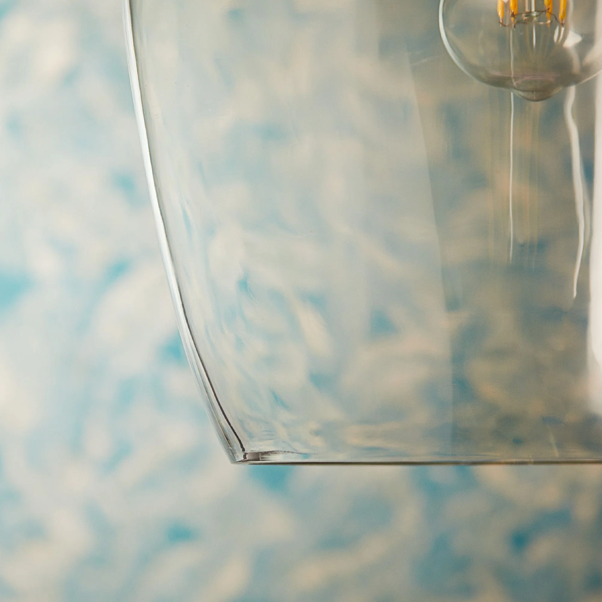 Larger Priscilla pendant in clear blown glass - Image 2